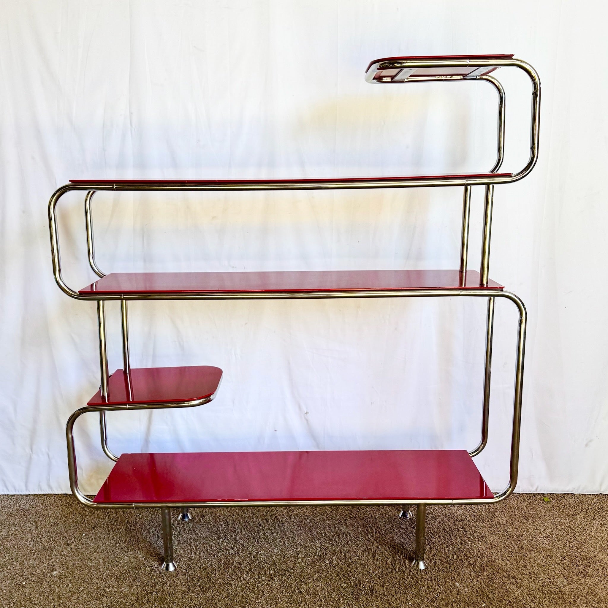 Dna Red Chrome Etagere/Shelving Unit by Massimo Iosa Ghini for Bonaldo