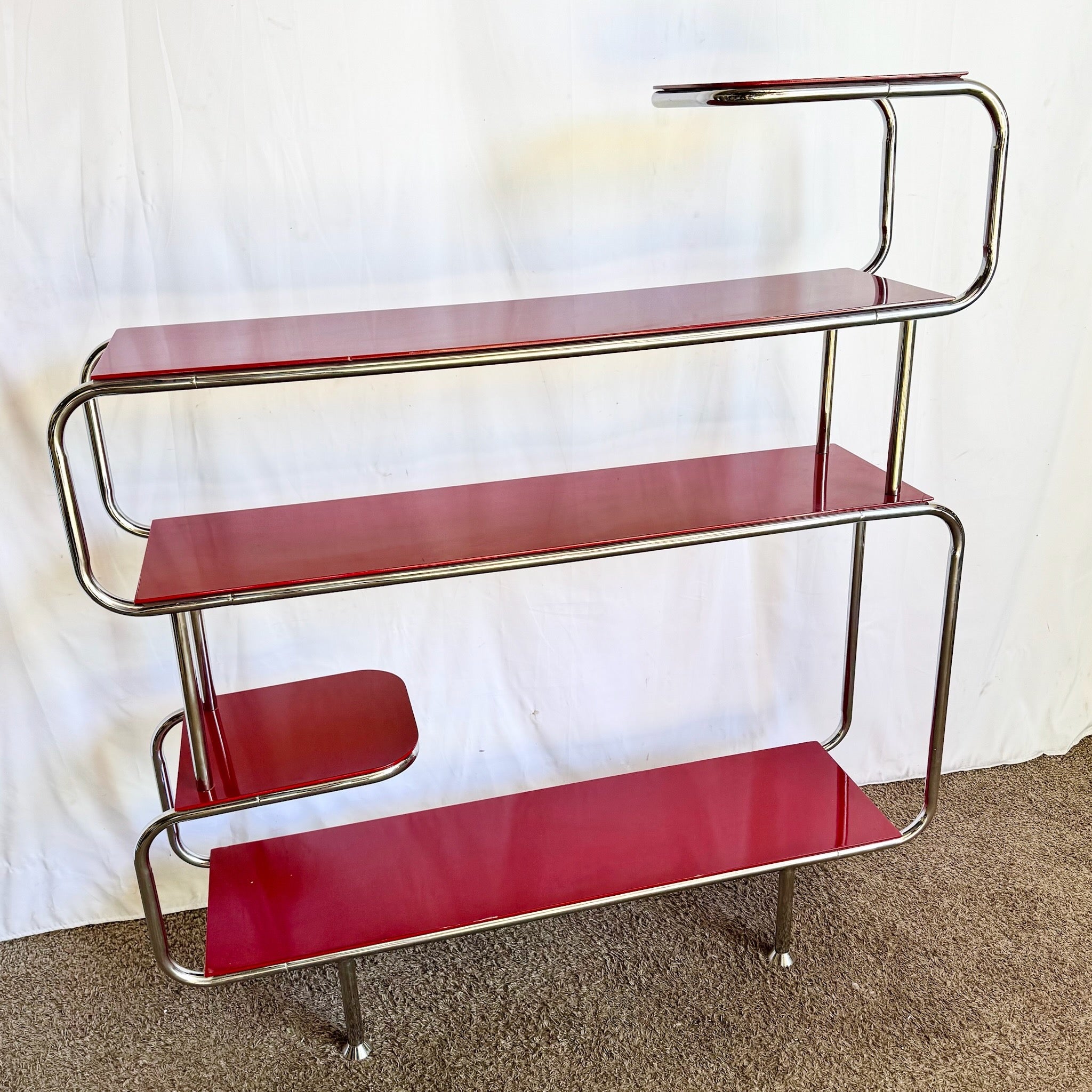Dna Red Chrome Etagere/Shelving Unit by Massimo Iosa Ghini for Bonaldo