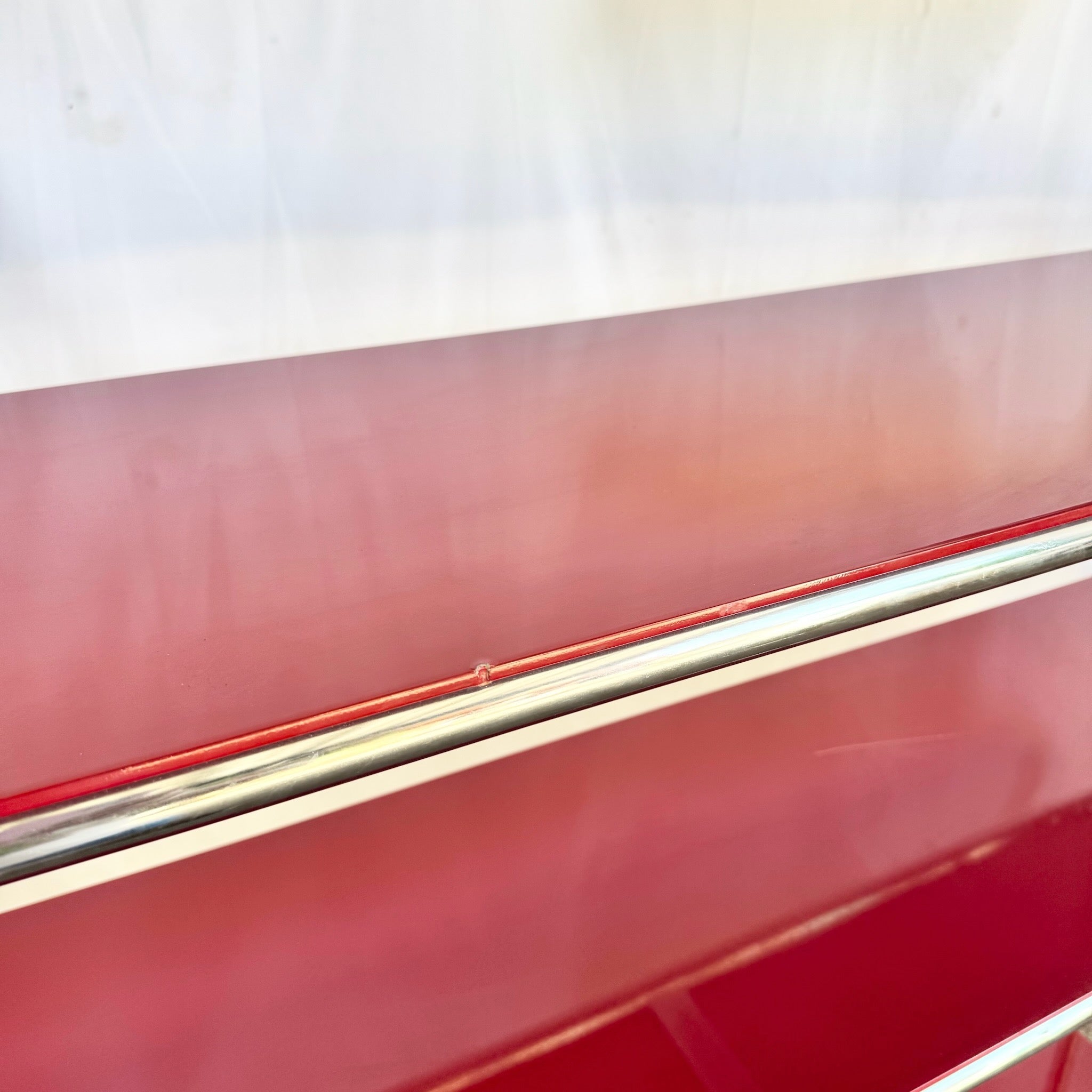 Dna Red Chrome Etagere/Shelving Unit by Massimo Iosa Ghini for Bonaldo