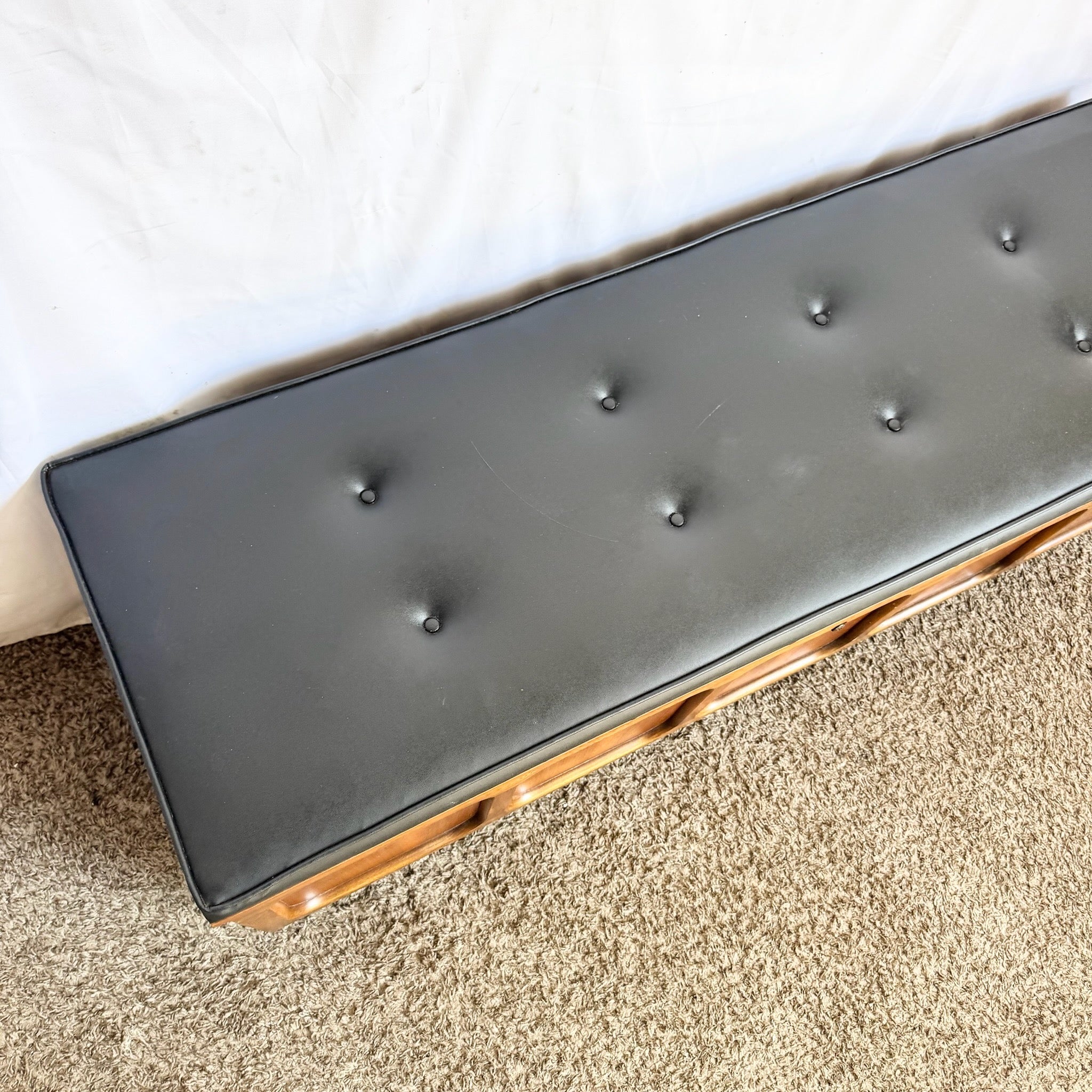 Mid Century Modern Cedar Walnut Hope Chest/Bench