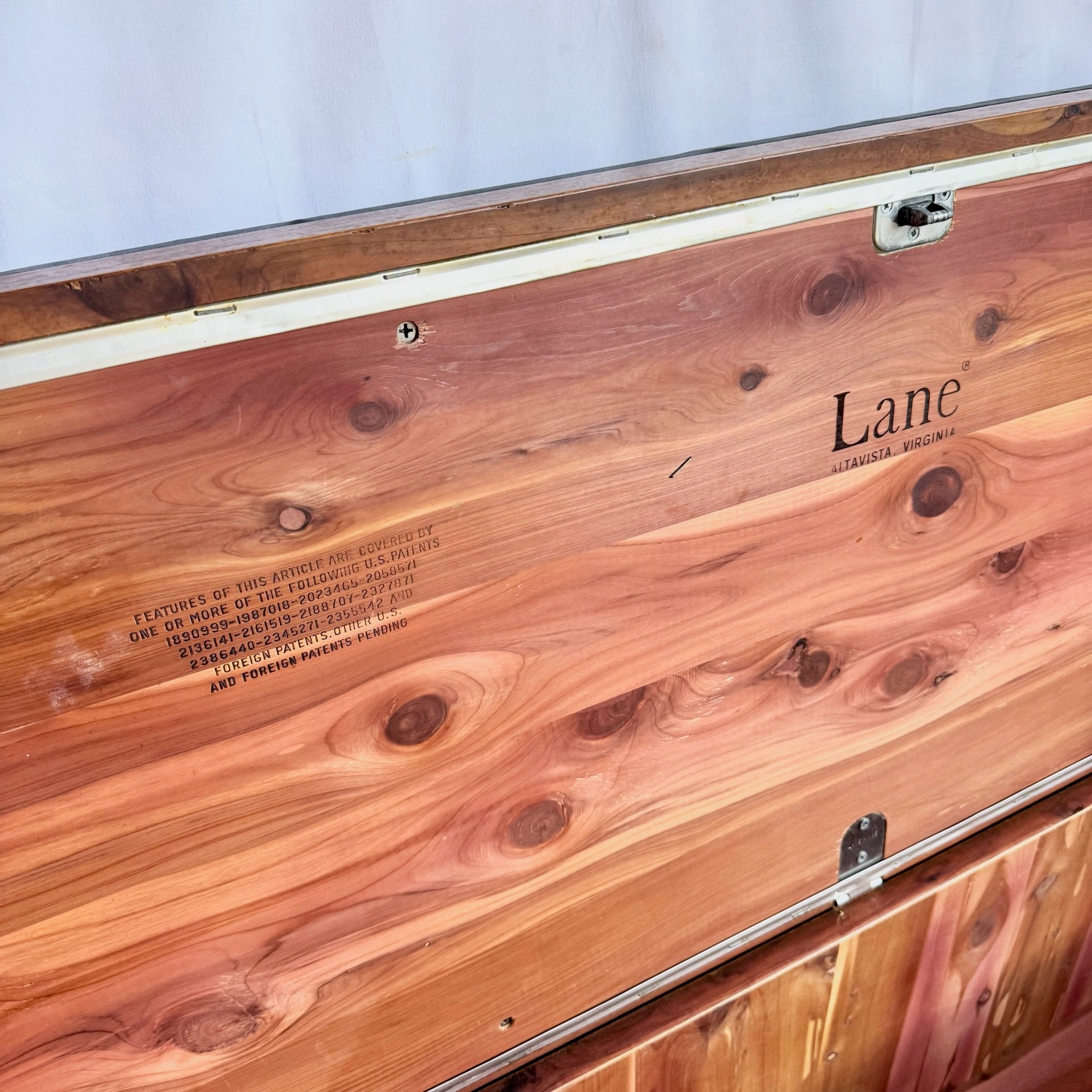 Mid Century Modern Cedar Walnut Hope Chest/Bench