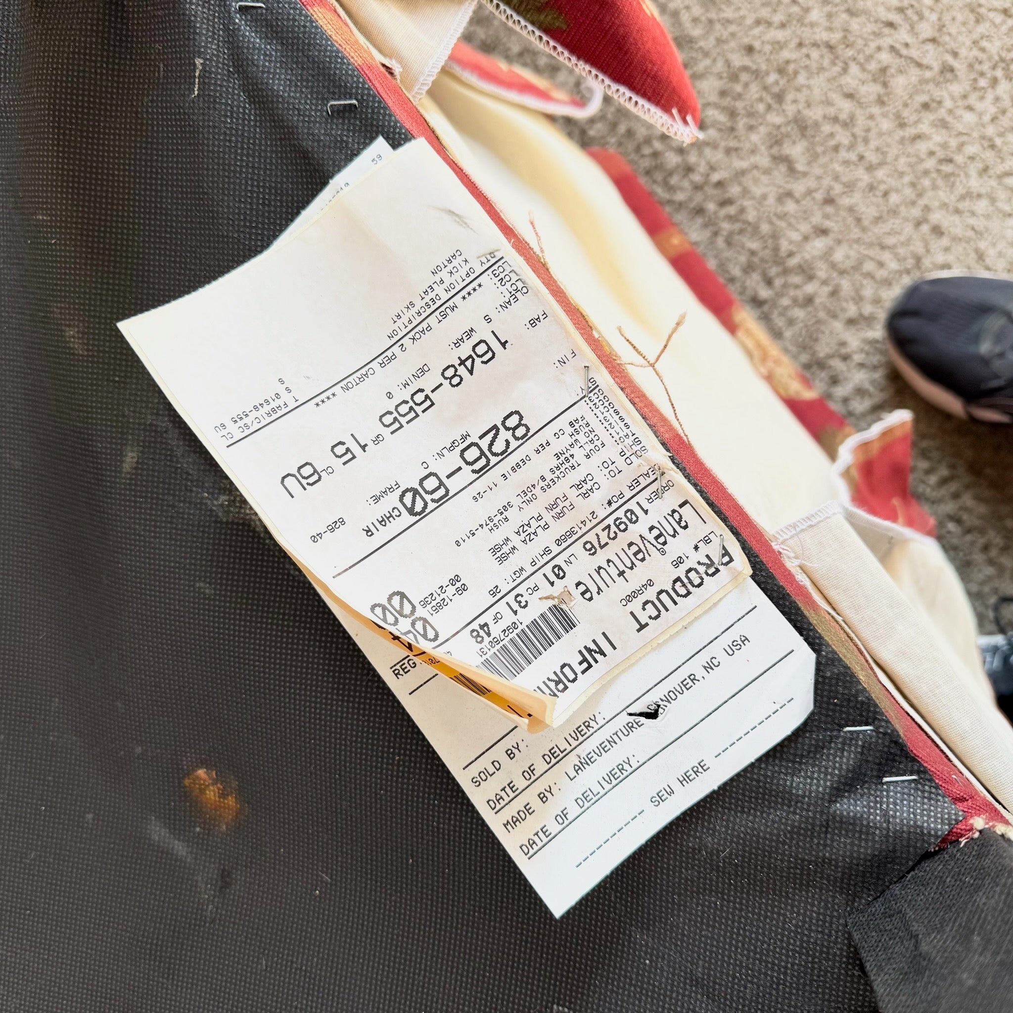 Vintage Regency Red Skirted Elephant Parsons Dining Chairs - Set of 6