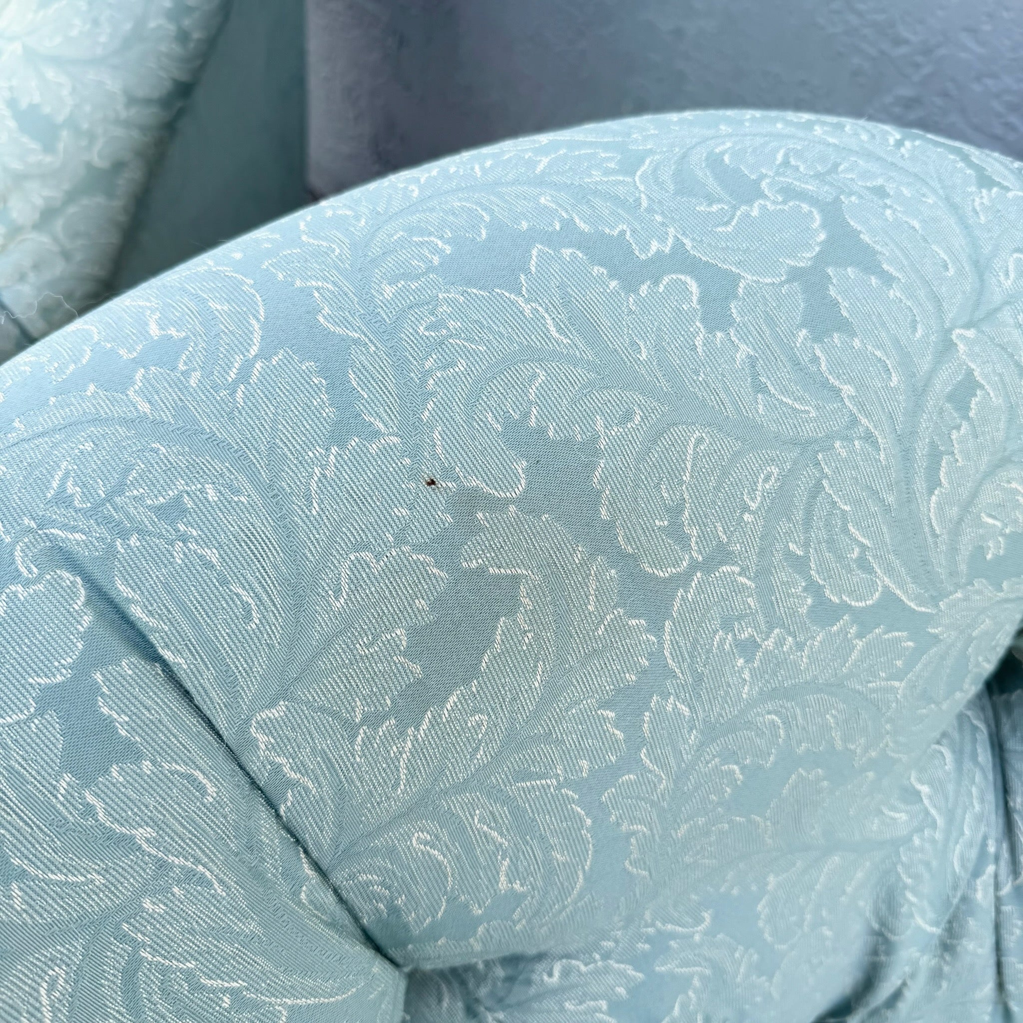 Vintage Mid Century Tufted Button Club Chairs by Ethan Allen - A Pair Dolphin & Flamingo