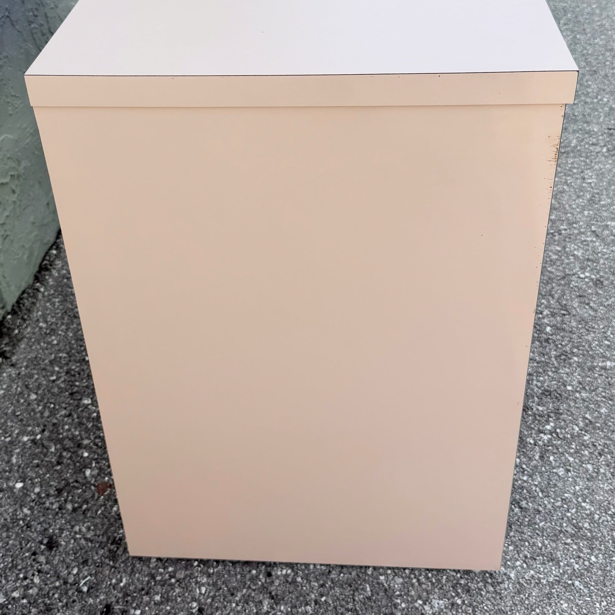 Postmodern Light Pink Laminate Writing Desk Dolphin & Flamingo