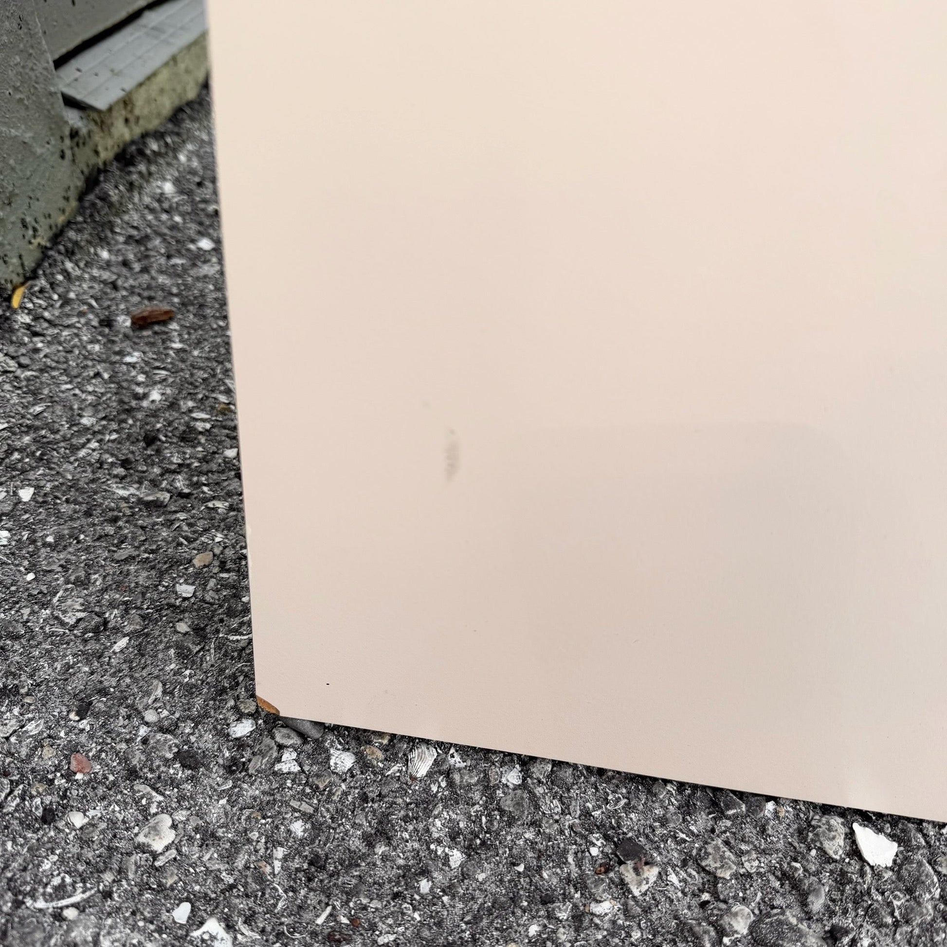 Postmodern Light Pink Laminate Floating Dresser Dolphin & Flamingo