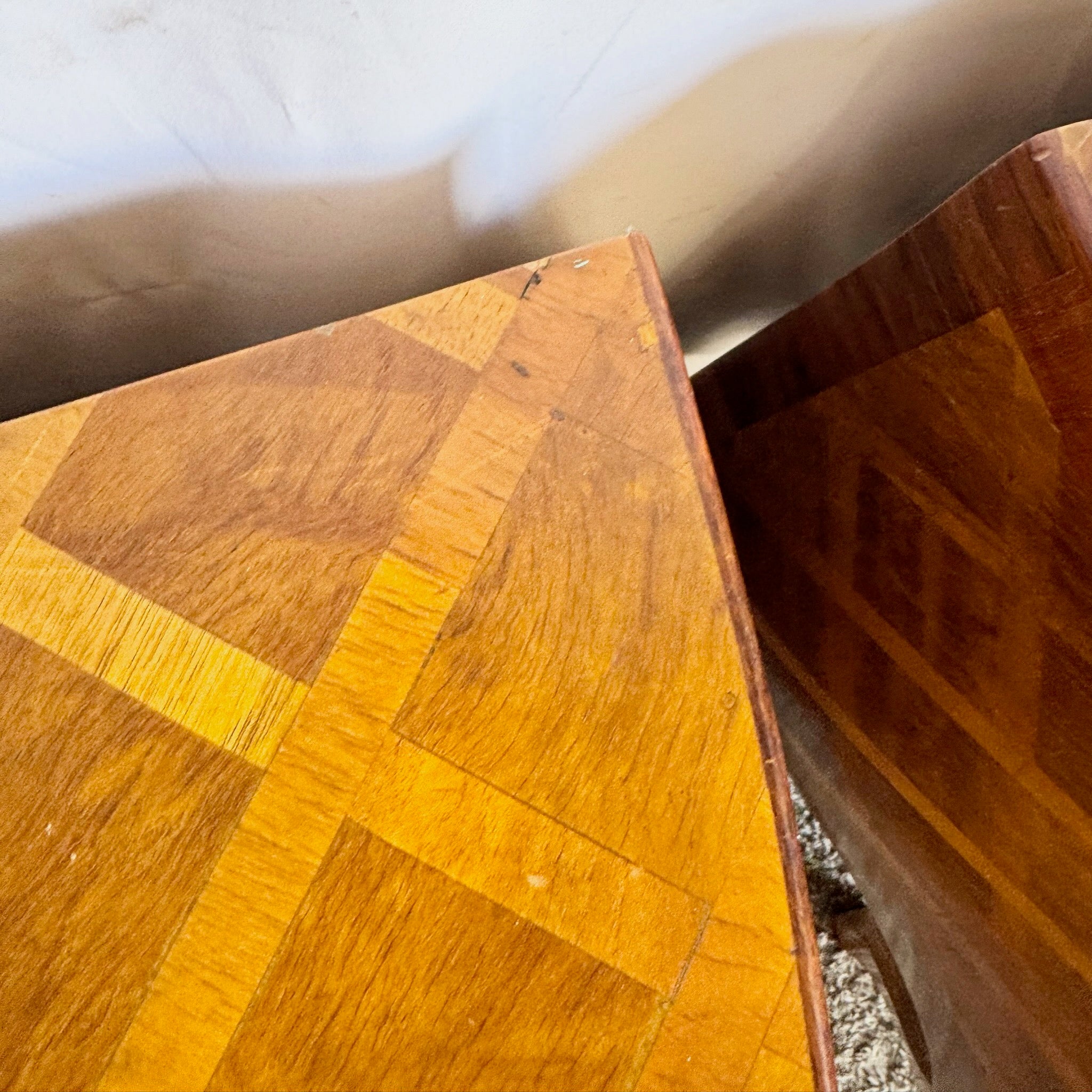 Vintage Italian Parquetry Nighstands/Commodes - A Pair