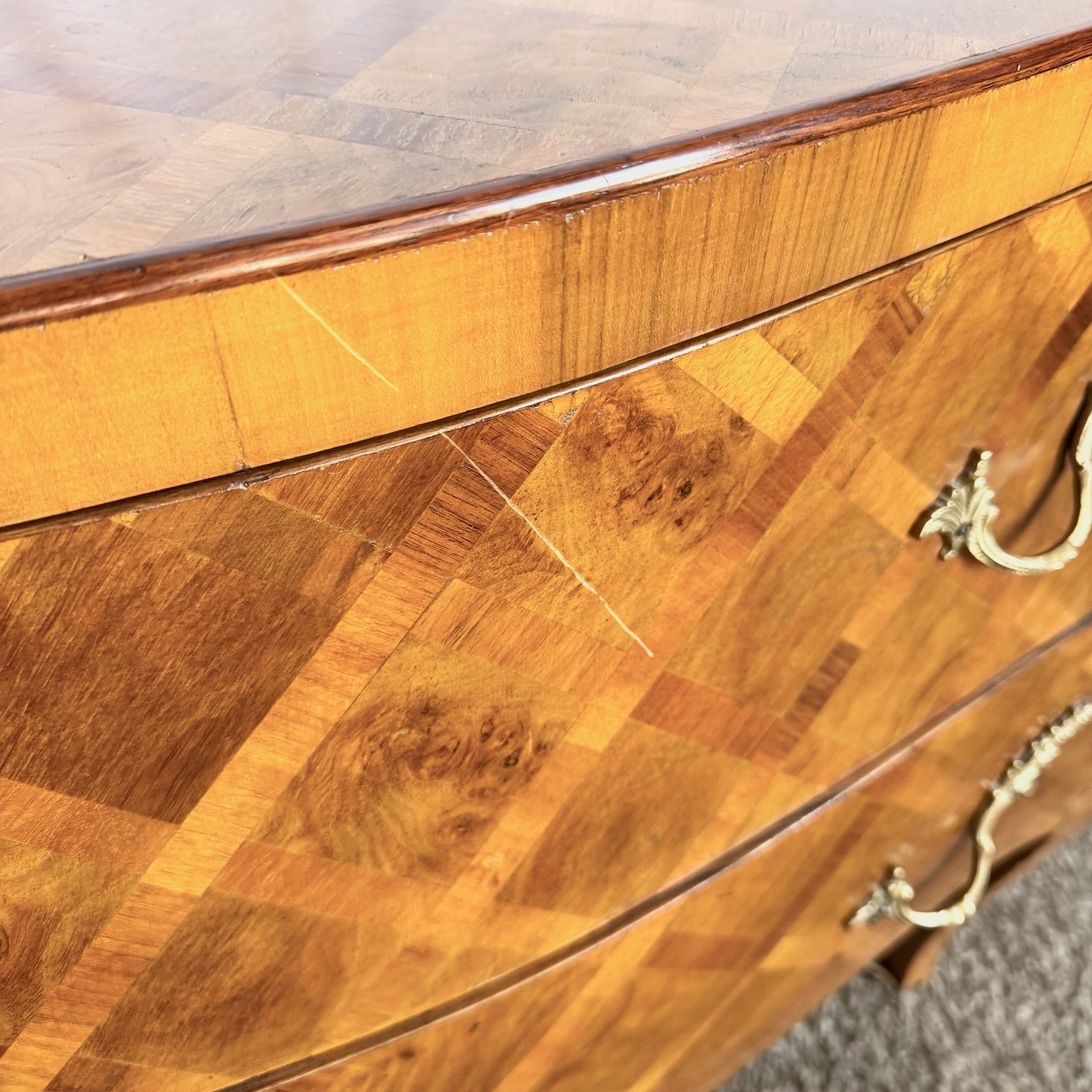 Vintage Italian Parquetry Nighstands/Commodes - A Pair