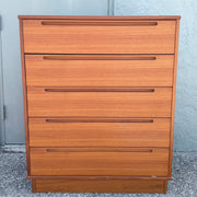 Danish Modern Teak Tallboy Dresser by Nils Jonsson for Tørring Møbelfabrik Dolphin & Flamingo