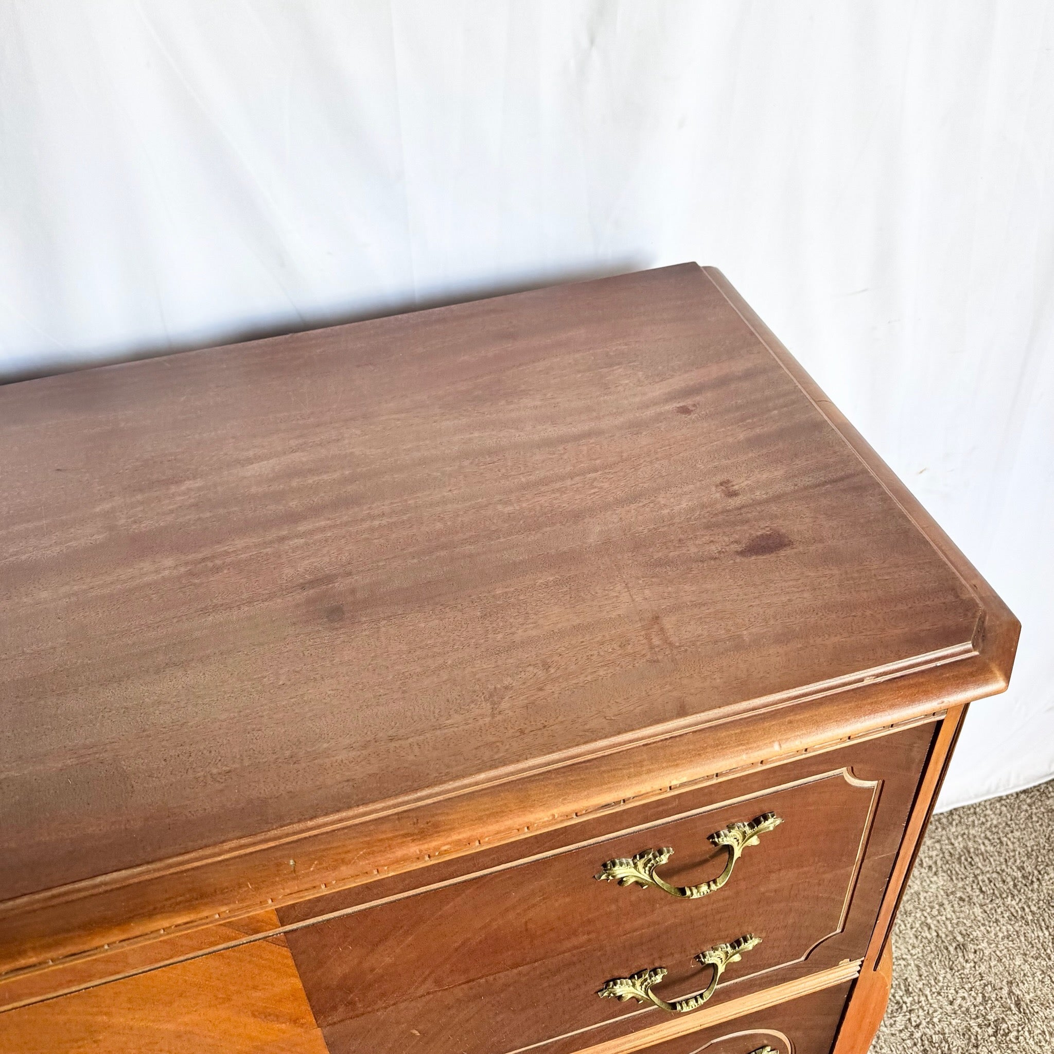 Antique French Provincial Style Wooden Highboy by Imperial Furniture Manufacturing