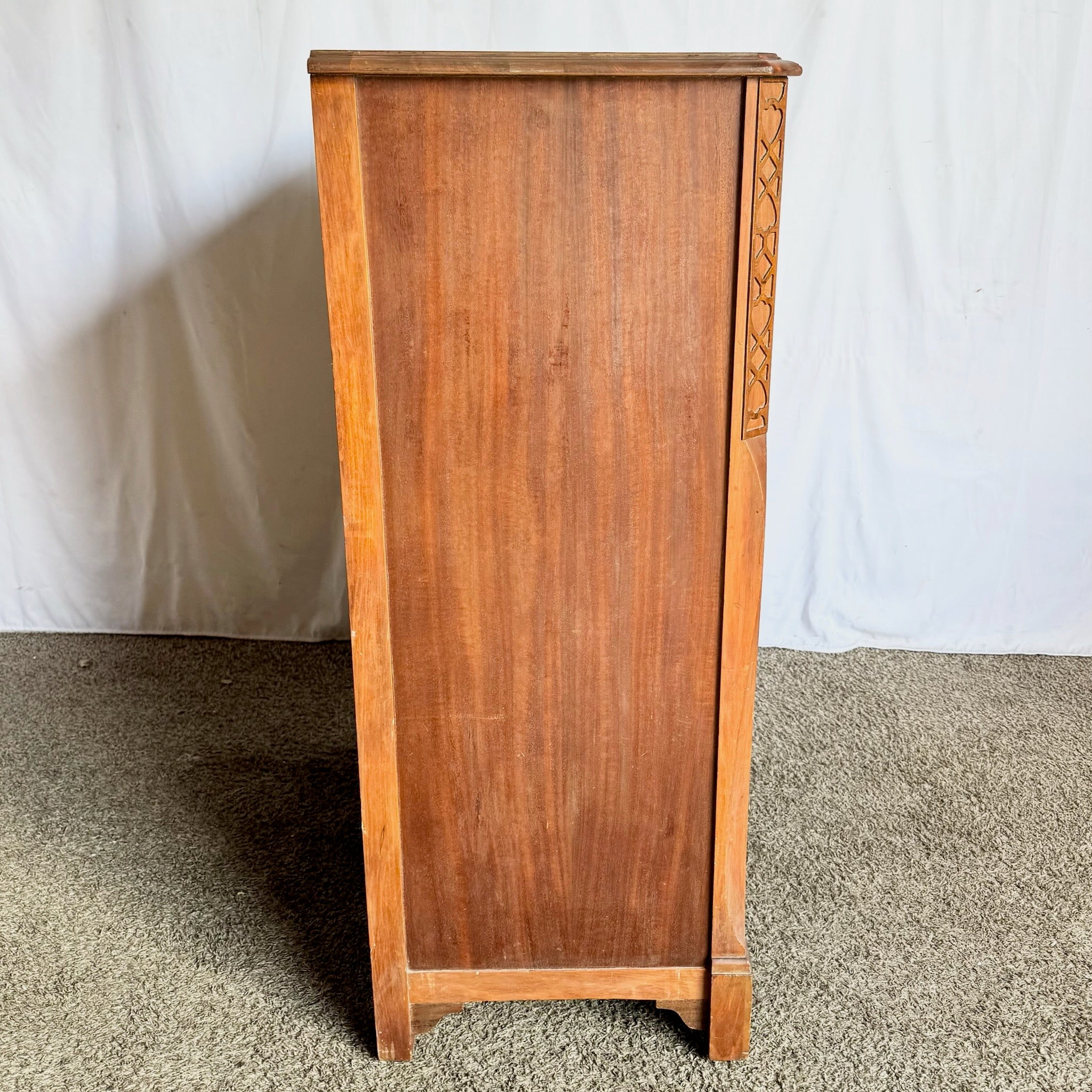 Antique French Provincial Style Wooden Highboy by Imperial Furniture Manufacturing