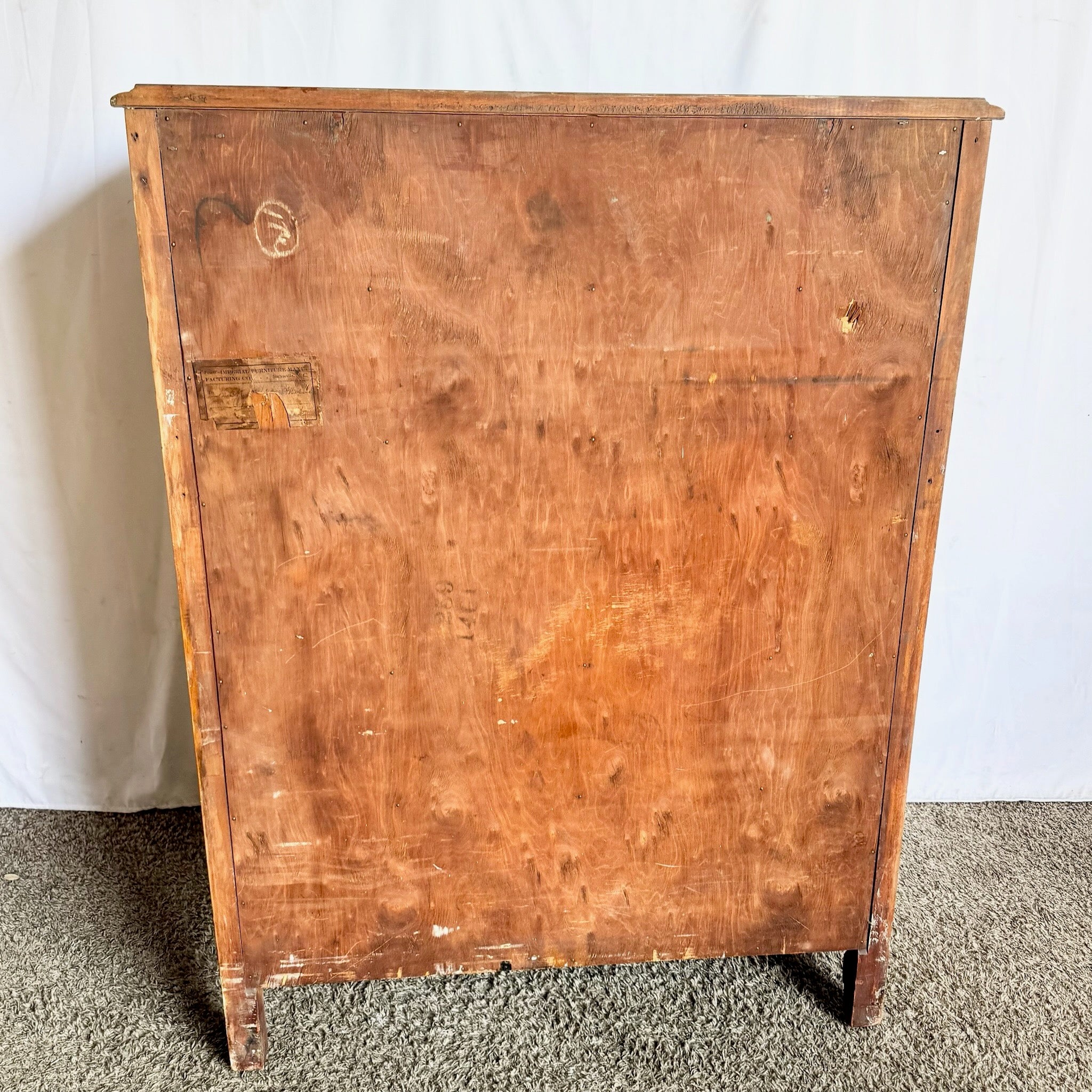 Antique French Provincial Style Wooden Highboy by Imperial Furniture Manufacturing