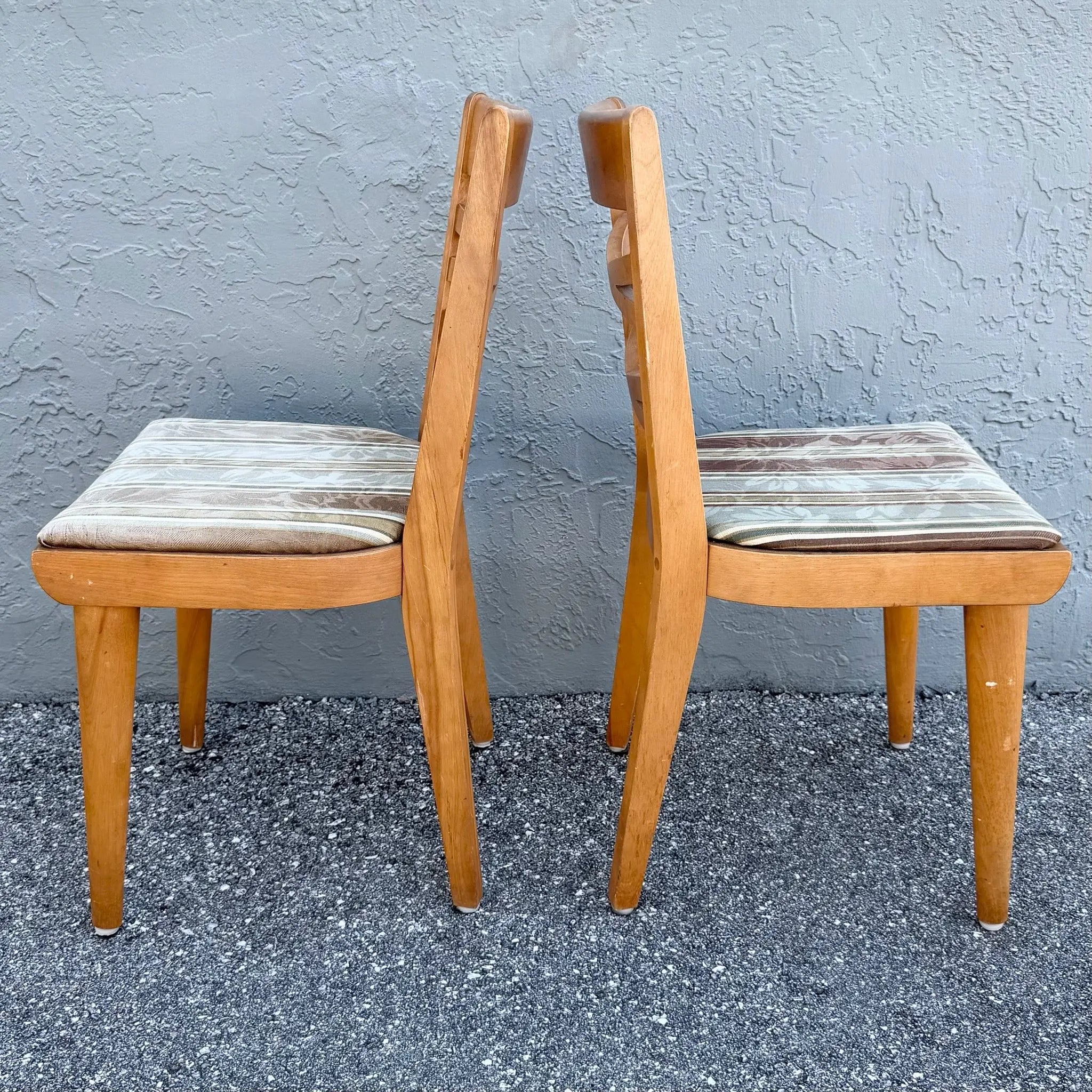 Heywood-Wakefield Double Cross-Back Dining Chairs Set of 4