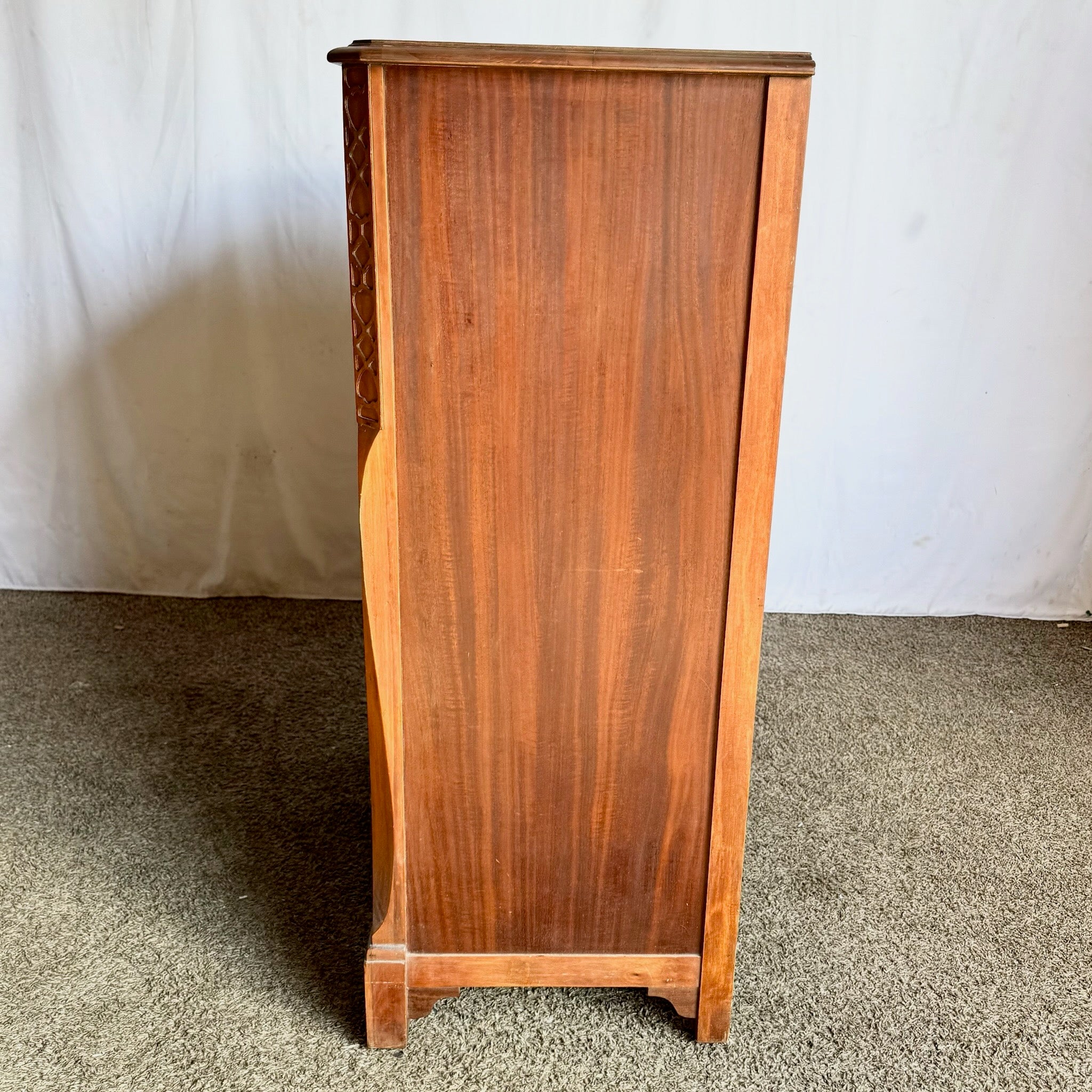 Antique French Provincial Style Wooden Highboy by Imperial Furniture Manufacturing