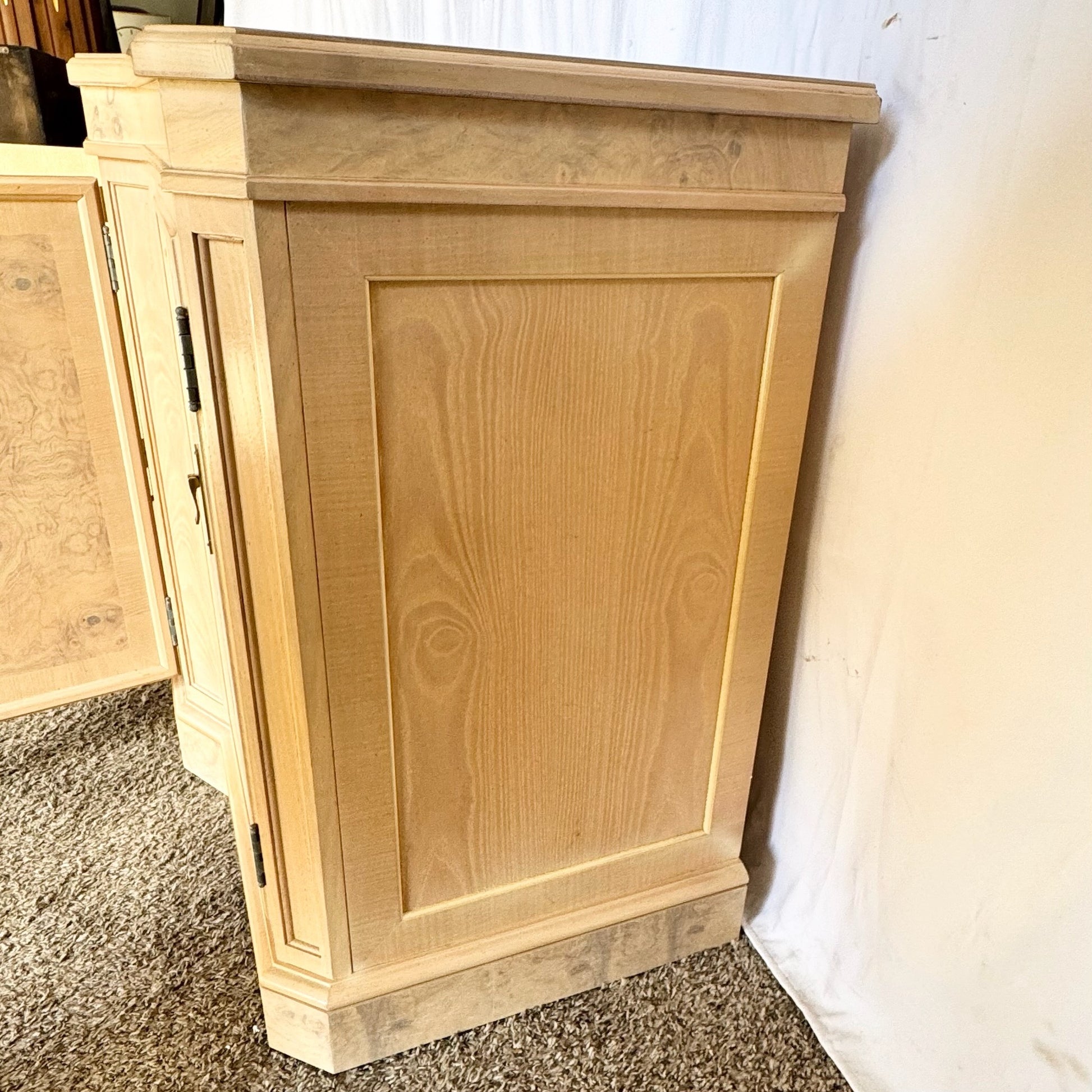 Vintage “Corinthian” Burlwood Credenza by Drexel Heritage - Dolphin & Flamingo