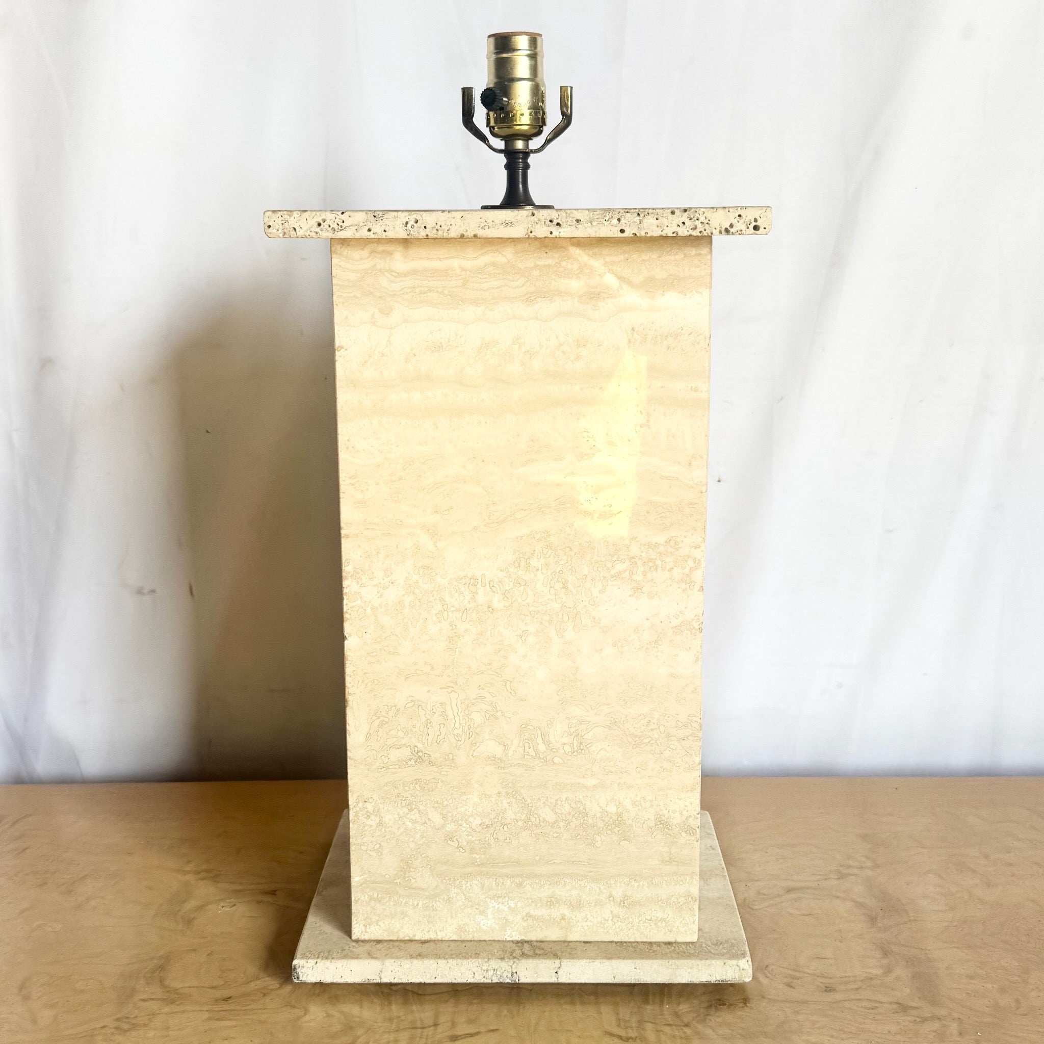 Vintage Travertine Table Lamp