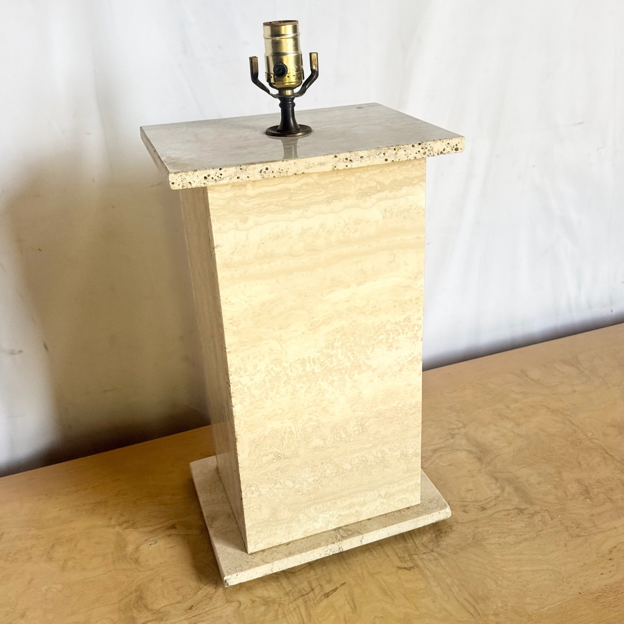 Vintage Travertine Table Lamp