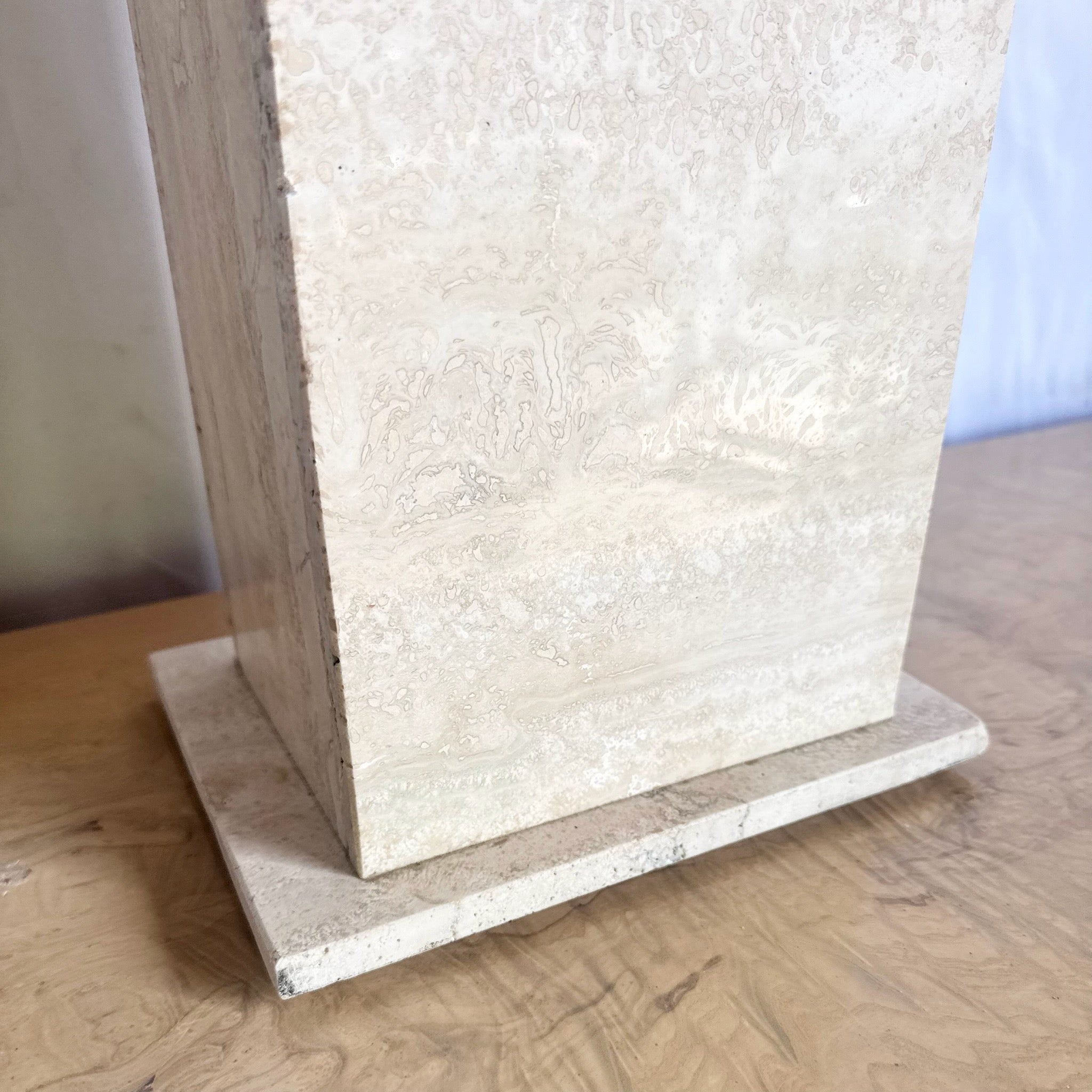 Vintage Travertine Table Lamp