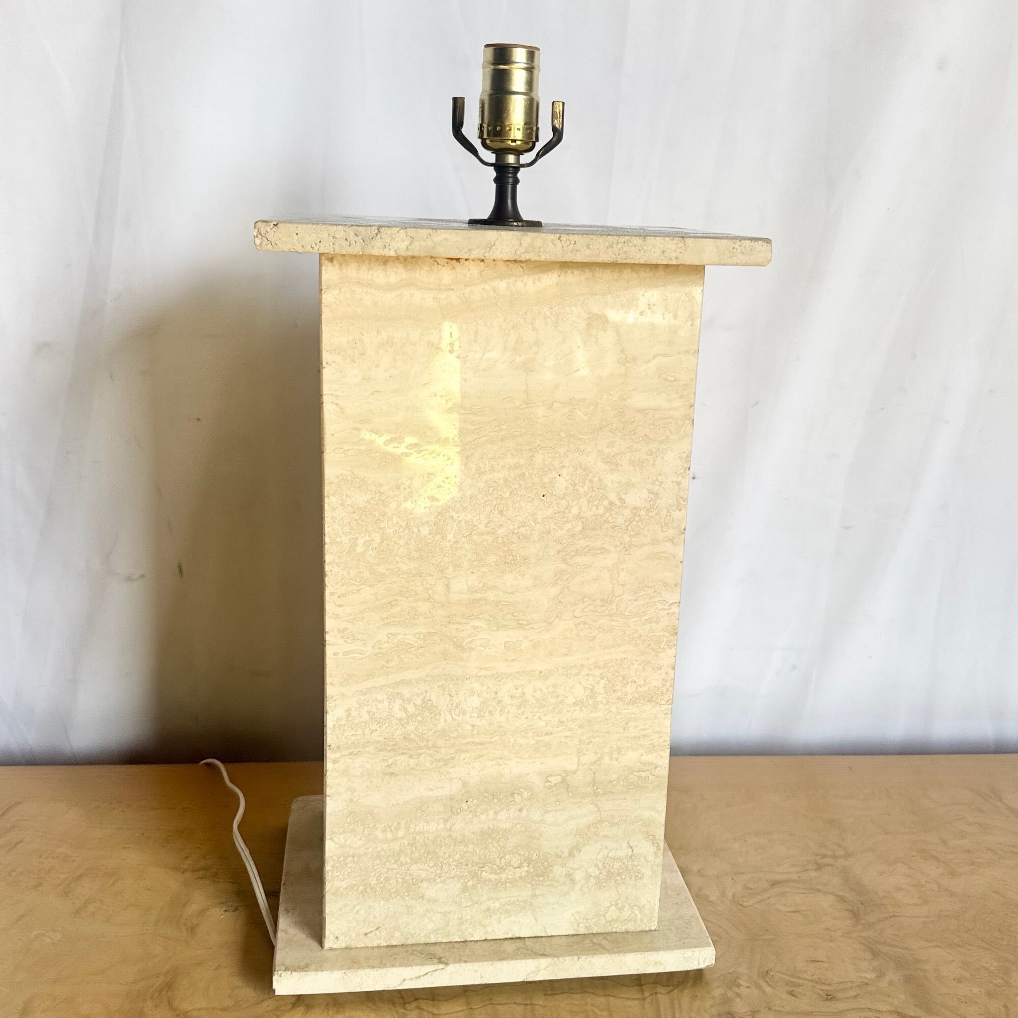 Vintage Travertine Table Lamp