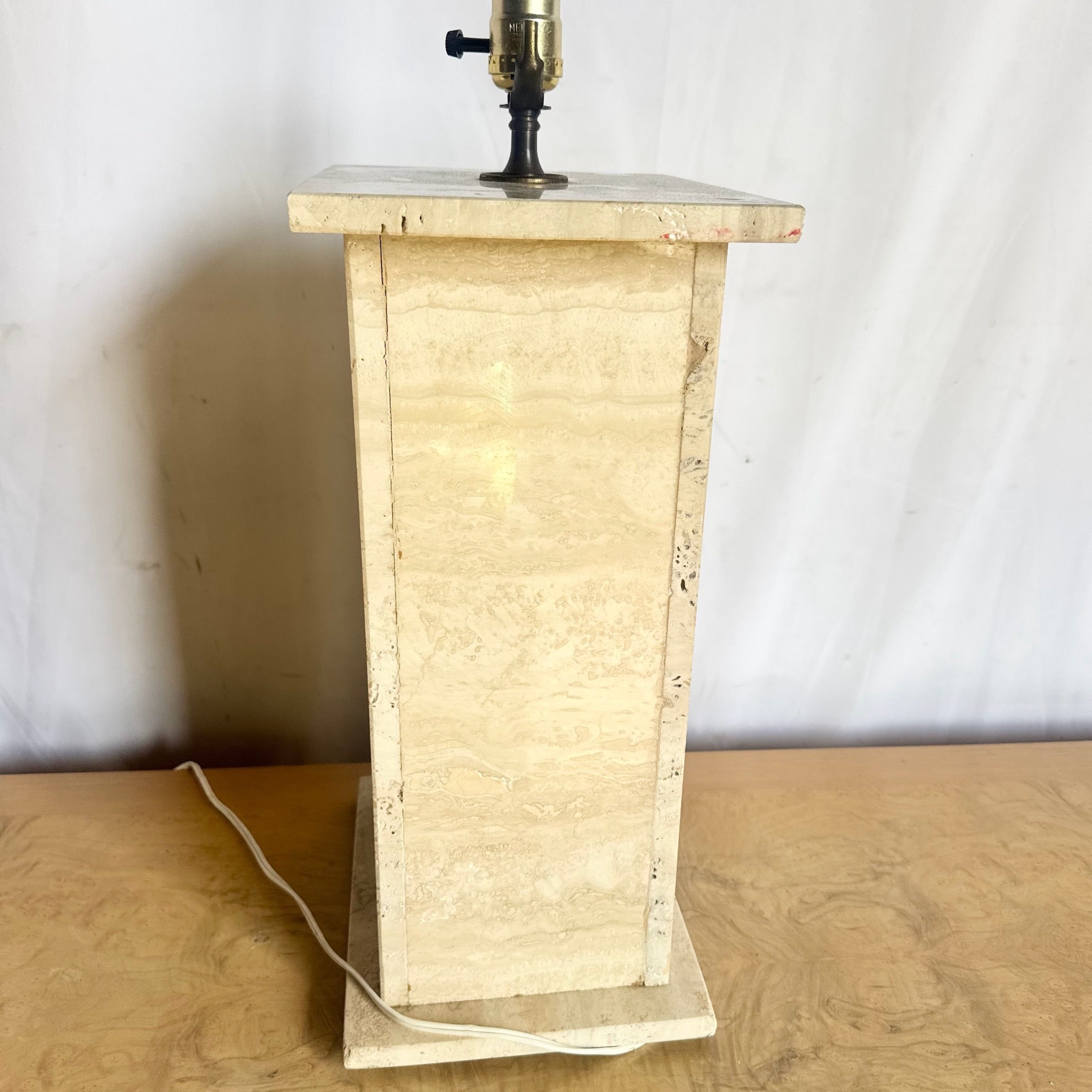 Vintage Travertine Table Lamp