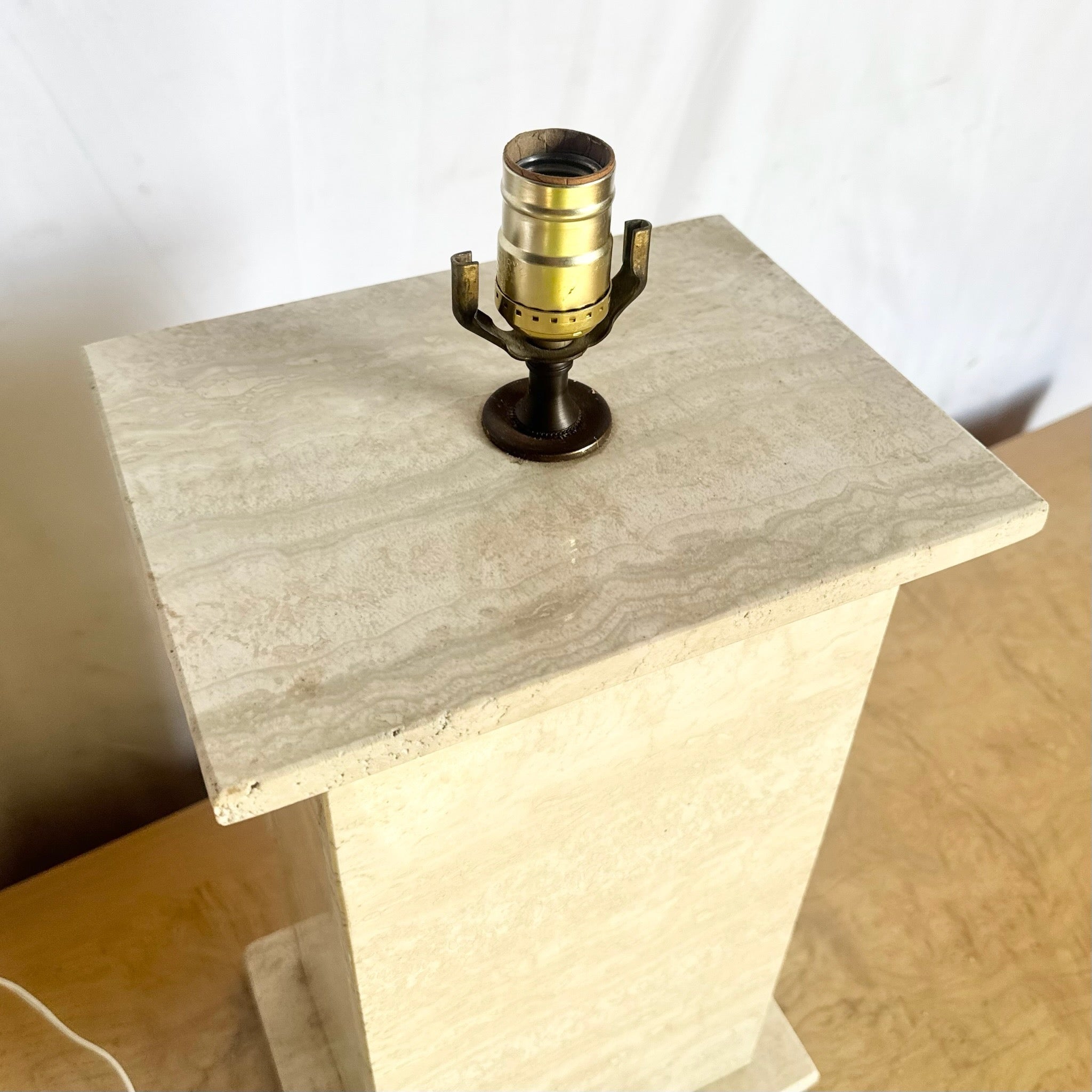 Vintage Travertine Table Lamp