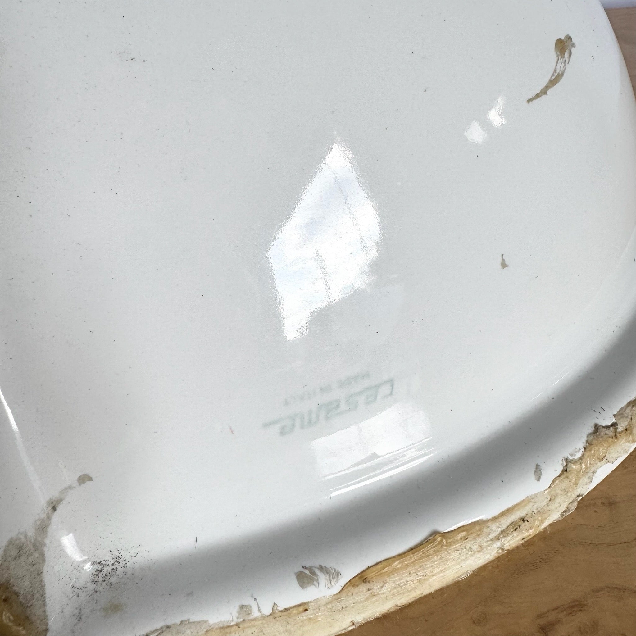 Vintage Italian Oval Hand Painted Cherub Sink by Cesame