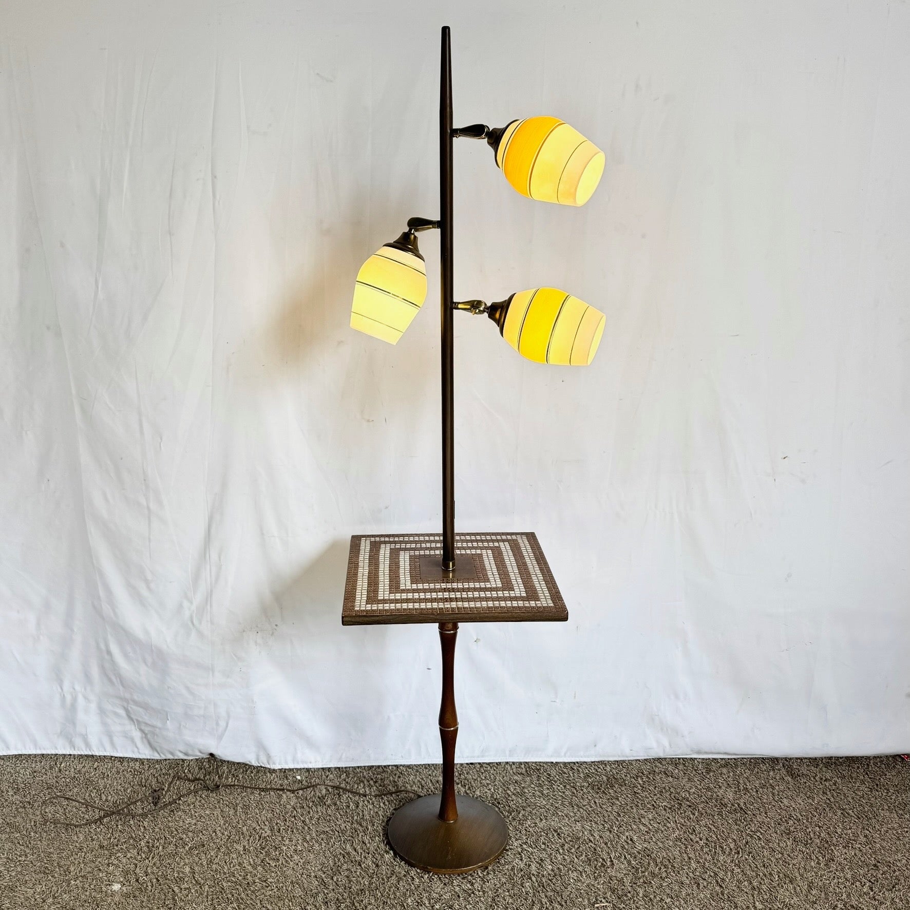 Mid-Century Modern Atomic Style Floor Lamp/Side Table