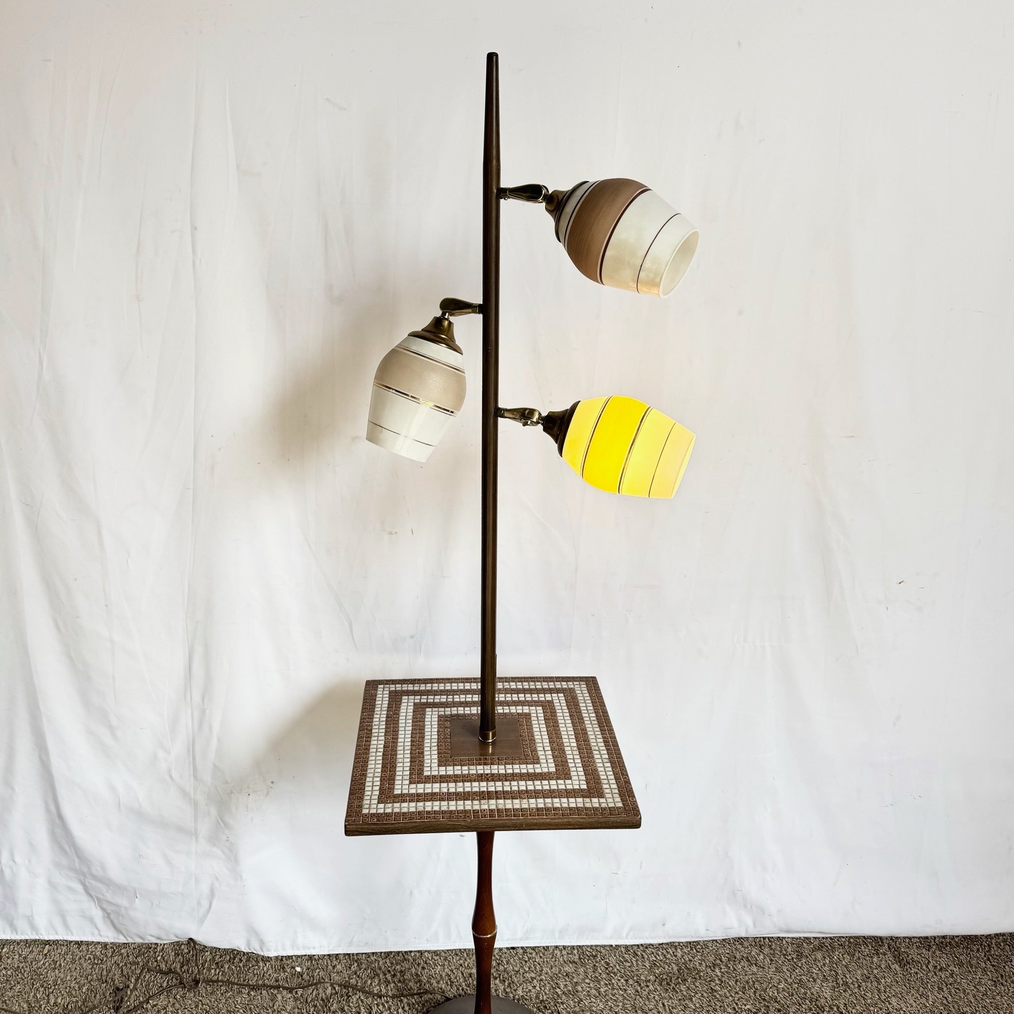 Mid-Century Modern Atomic Style Floor Lamp/Side Table