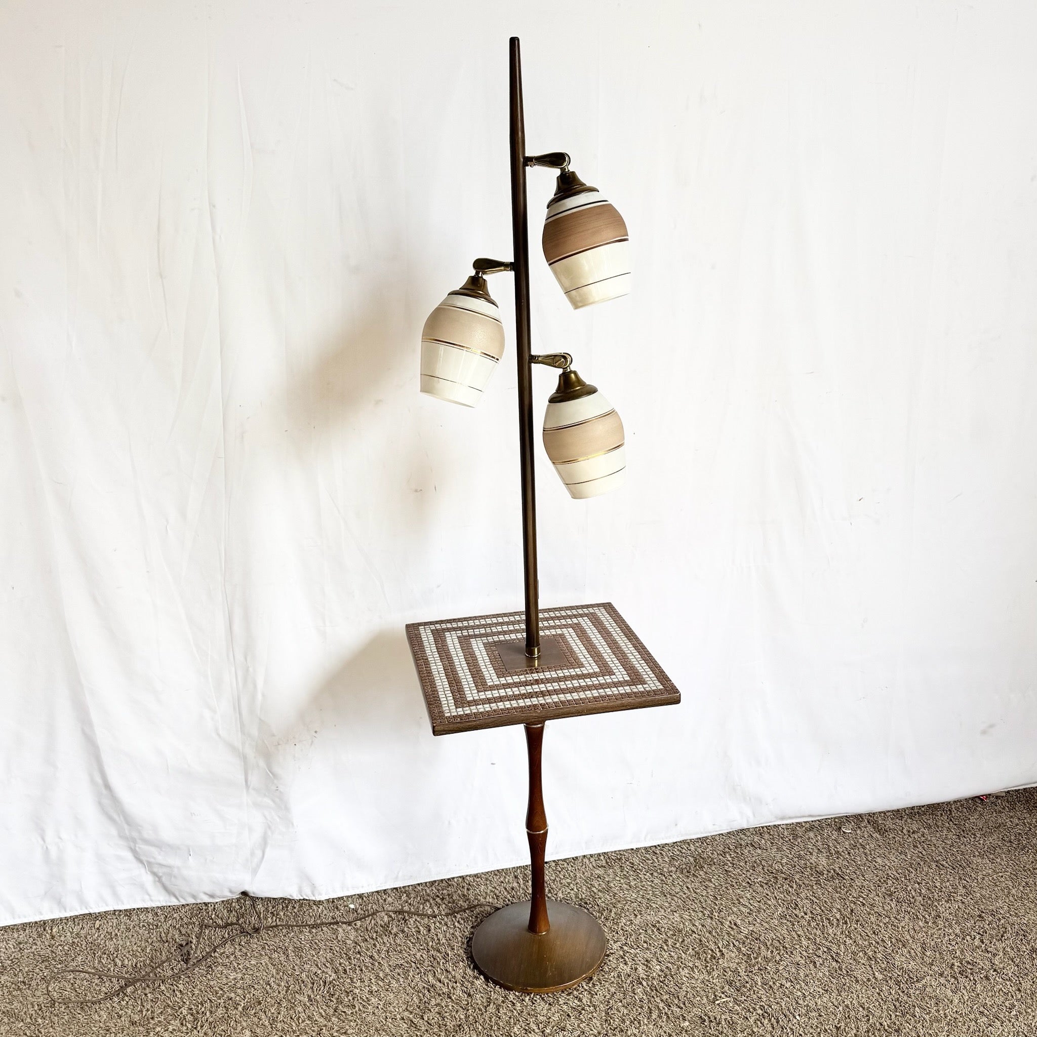 Mid-Century Modern Atomic Style Floor Lamp/Side Table