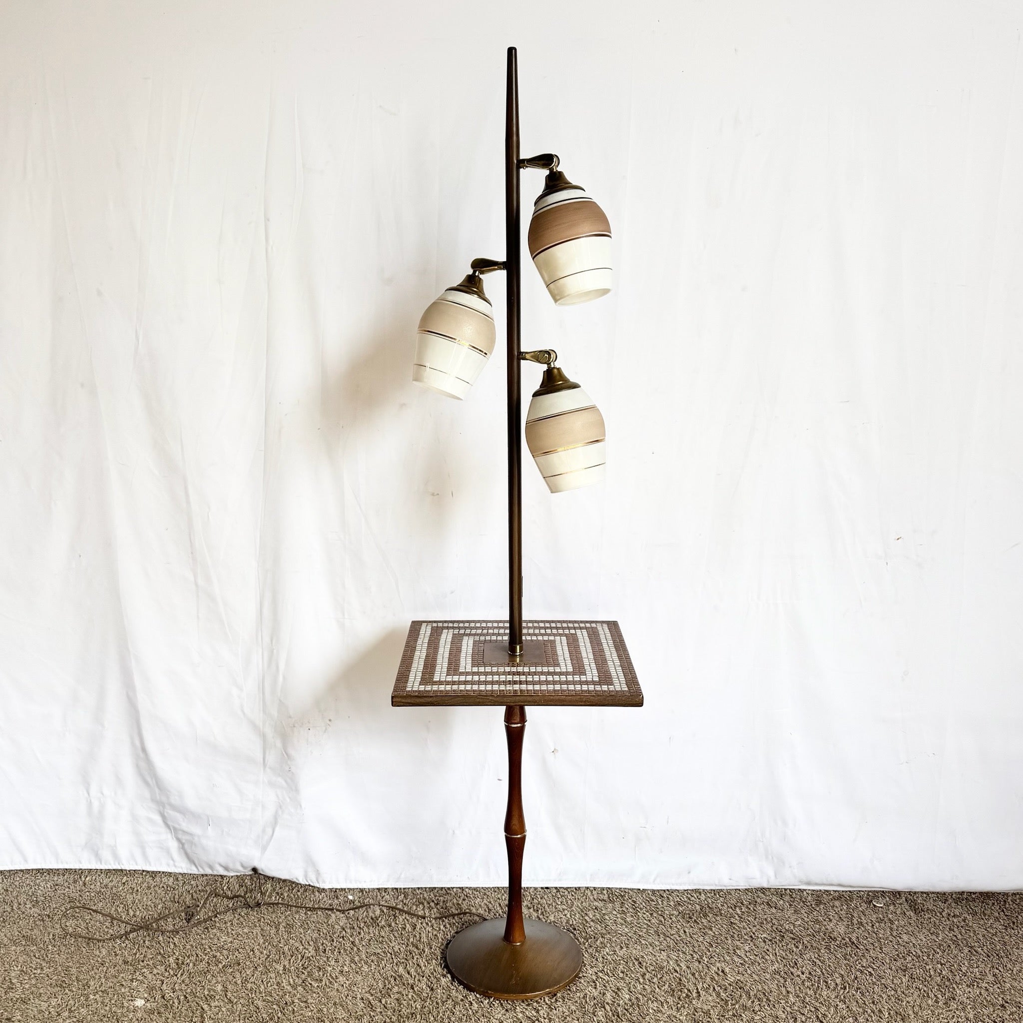 Mid-Century Modern Atomic Style Floor Lamp/Side Table