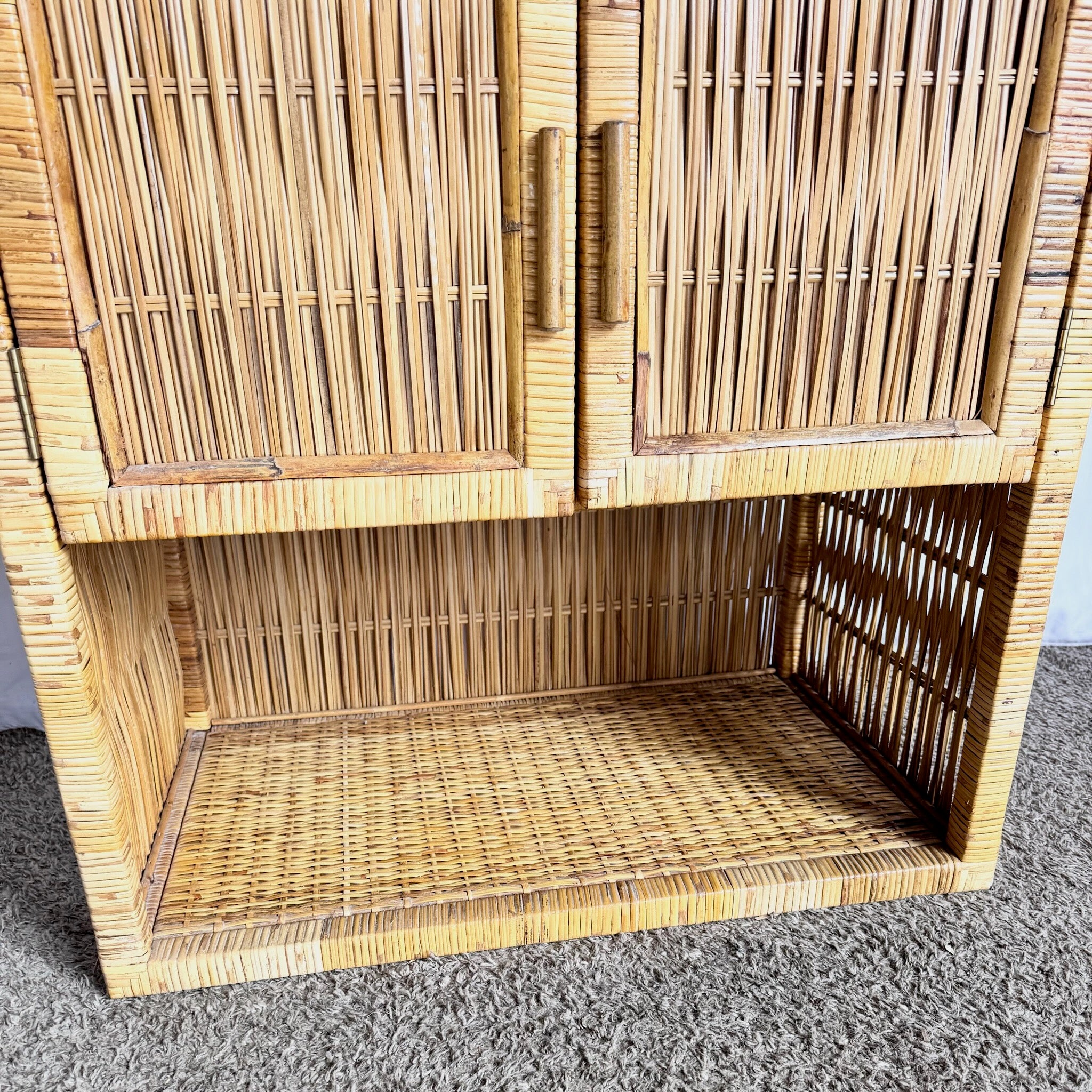 Boho Chic Wicker Cabinet/Sideboard