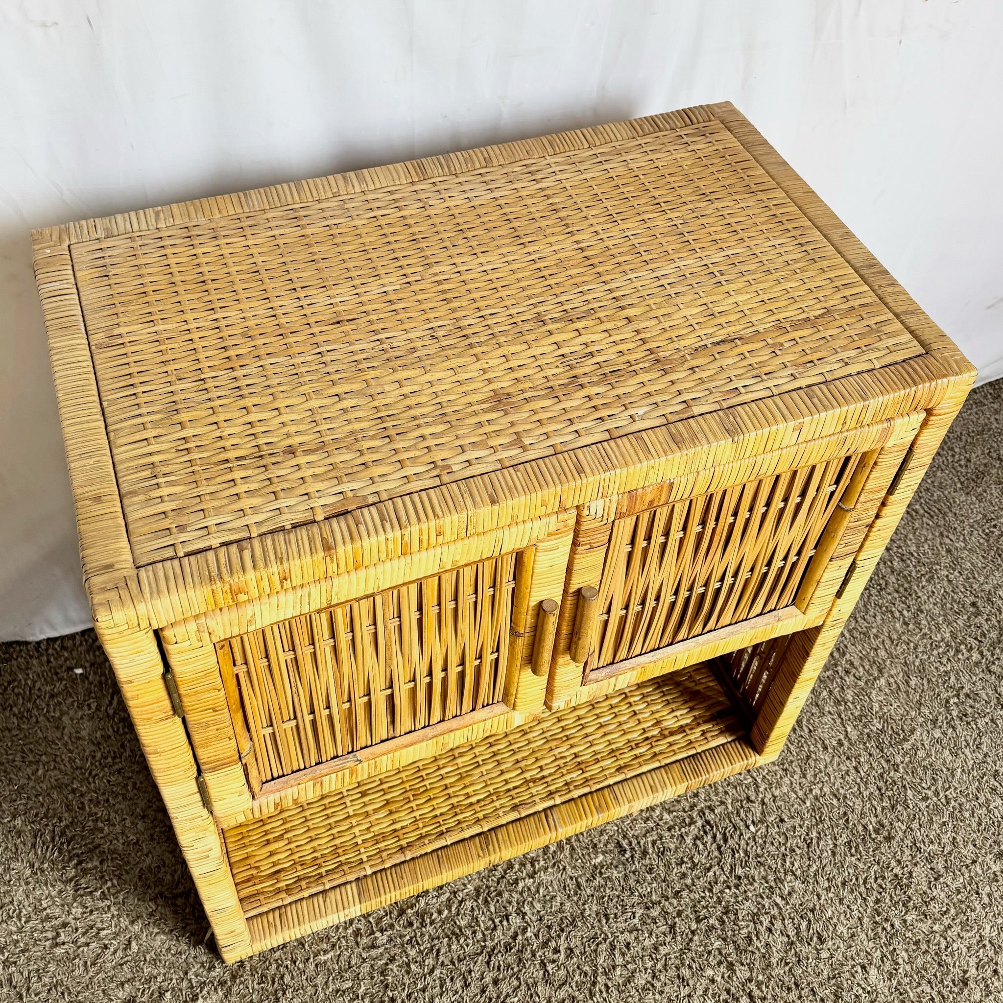 Boho Chic Wicker Cabinet/Sideboard