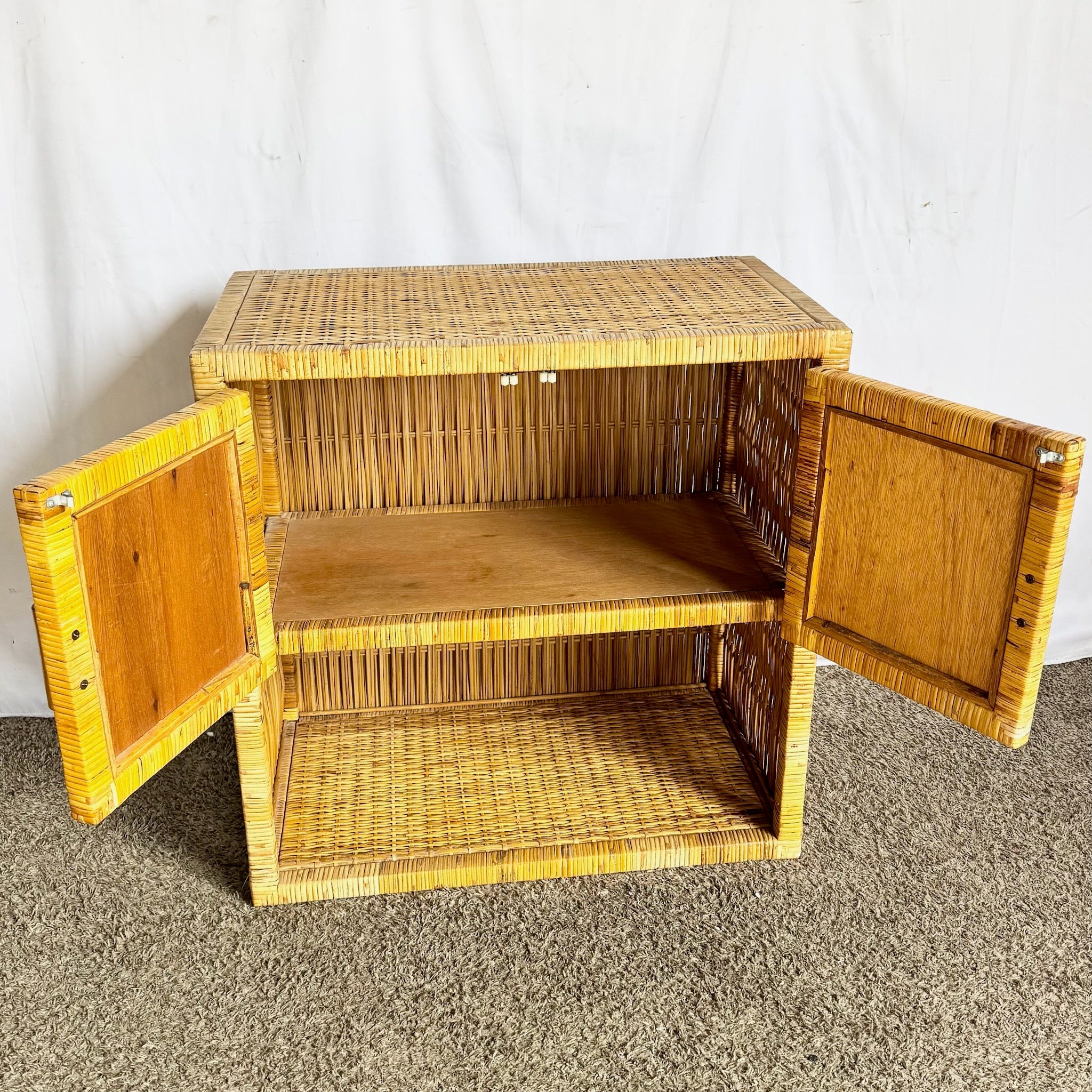 Boho Chic Wicker Cabinet/Sideboard