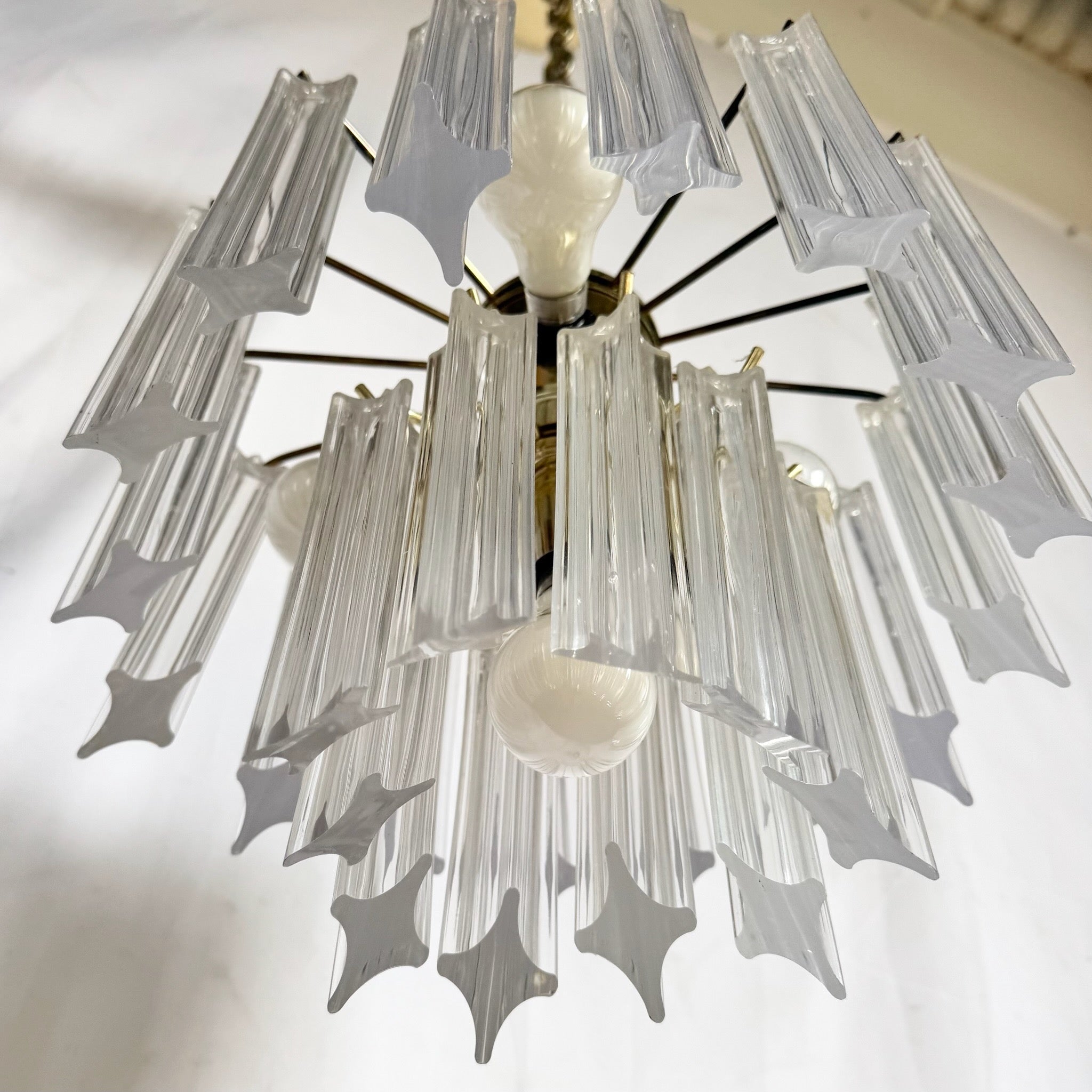 Art Deco Hanging Lucite Chandelier