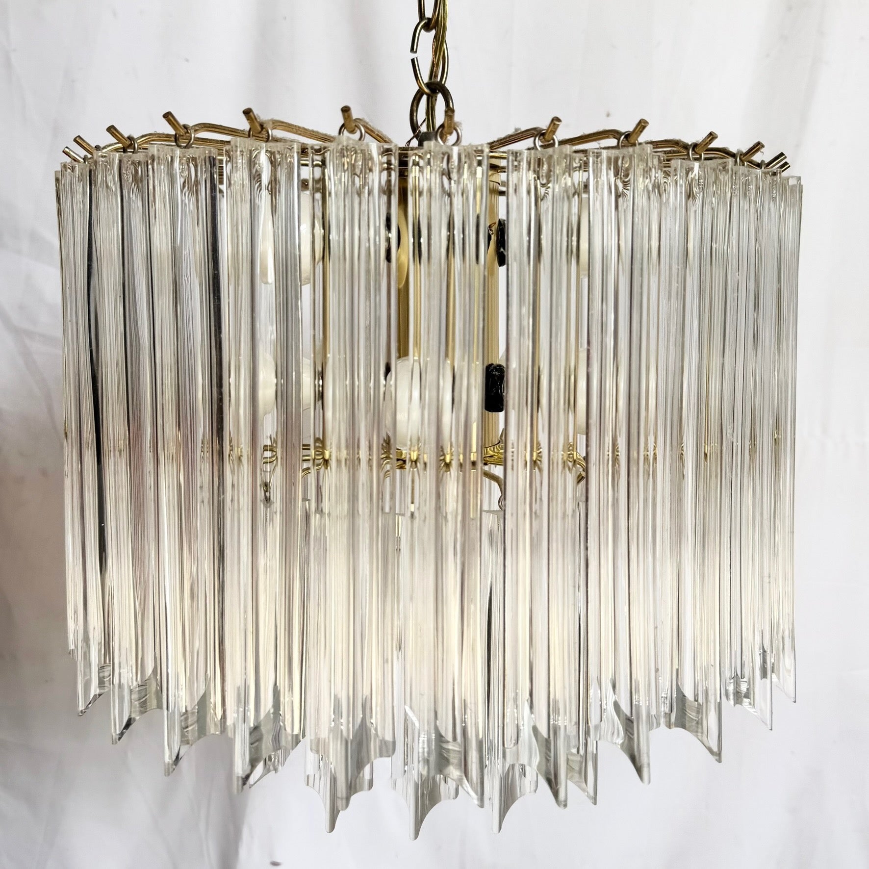 Art Deco Two Tear Lucite Chandelier