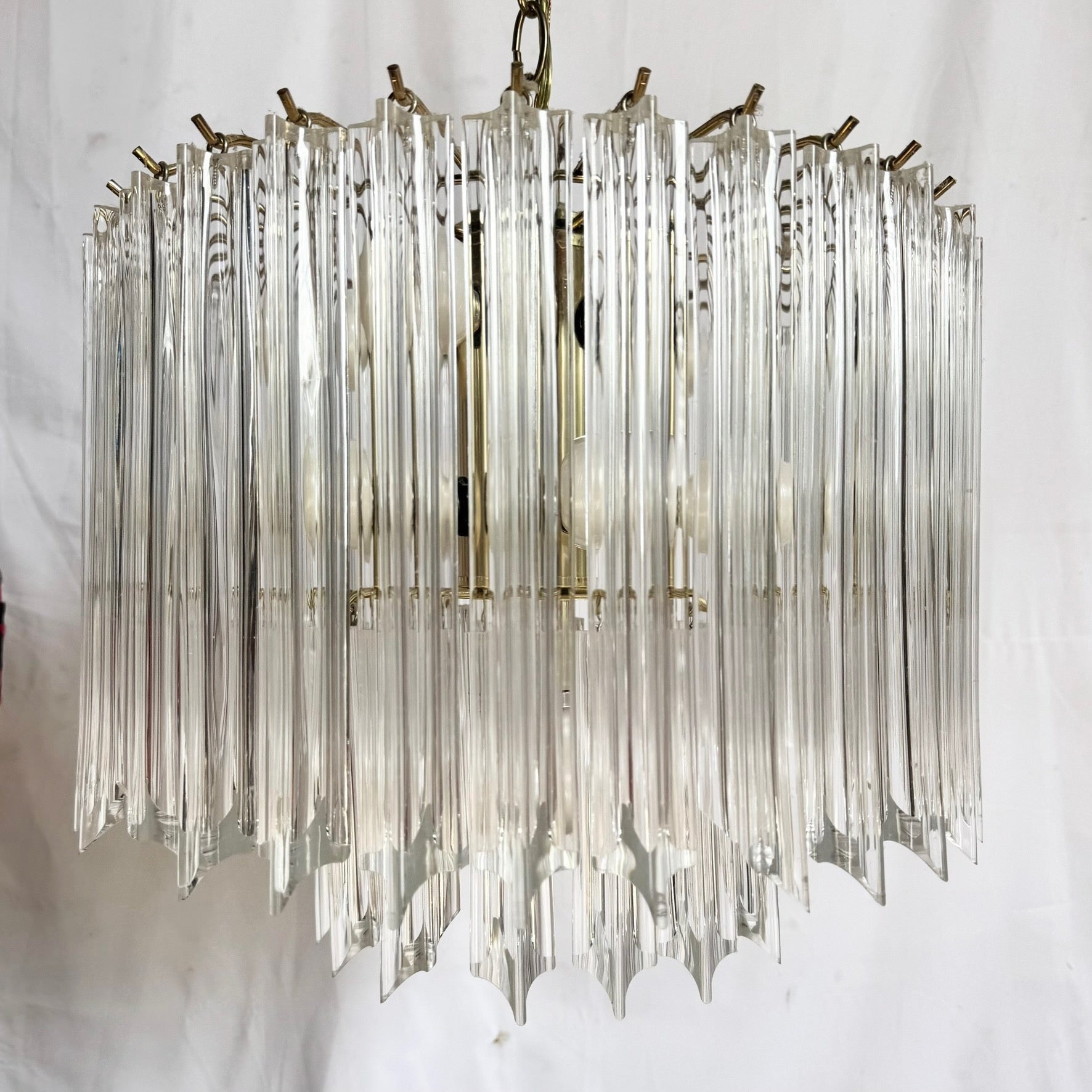 Art Deco Two Tear Lucite Chandelier