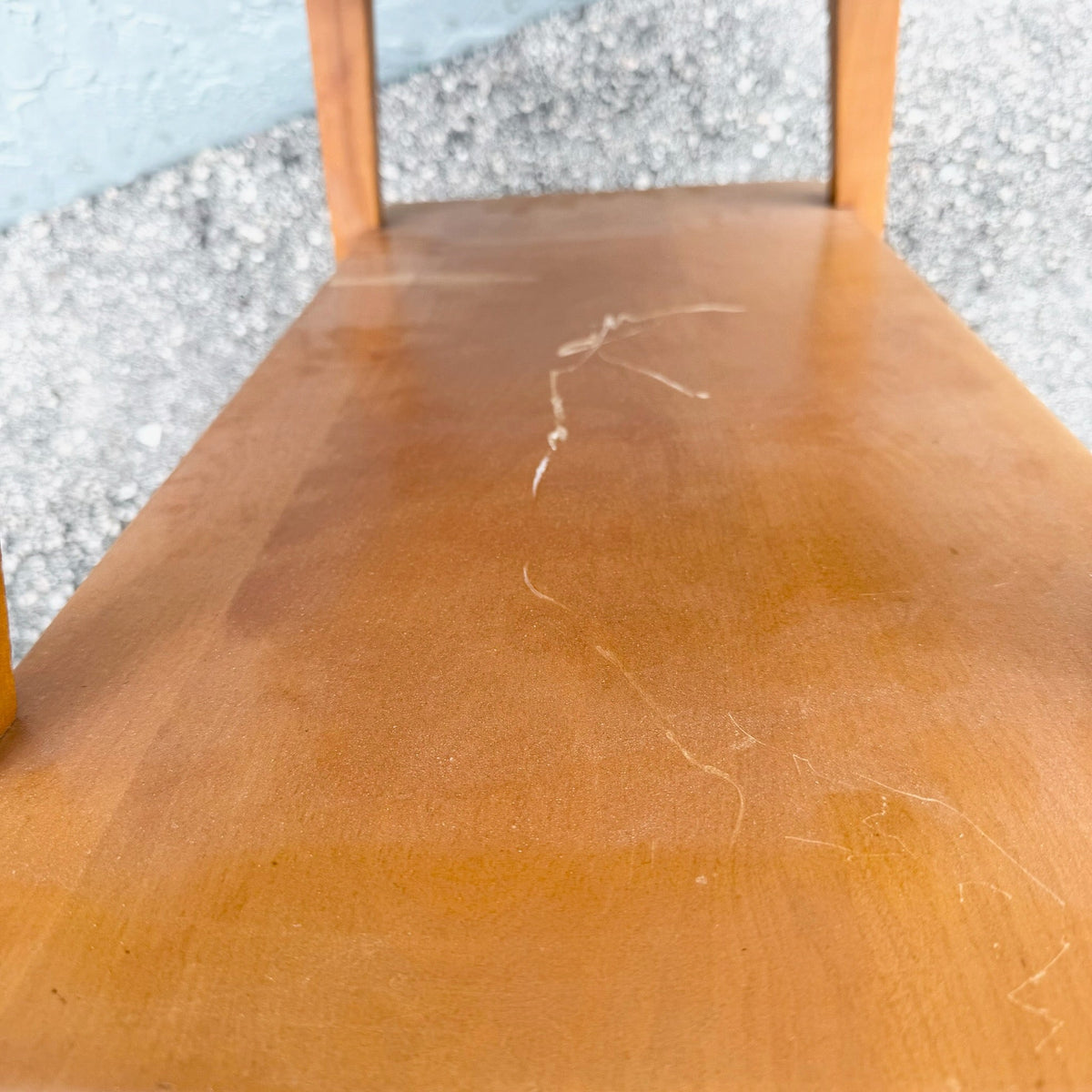 Heywood-Wakefield Two-Tier Mid-Century Modern Side Table Dolphin & Flamingo
