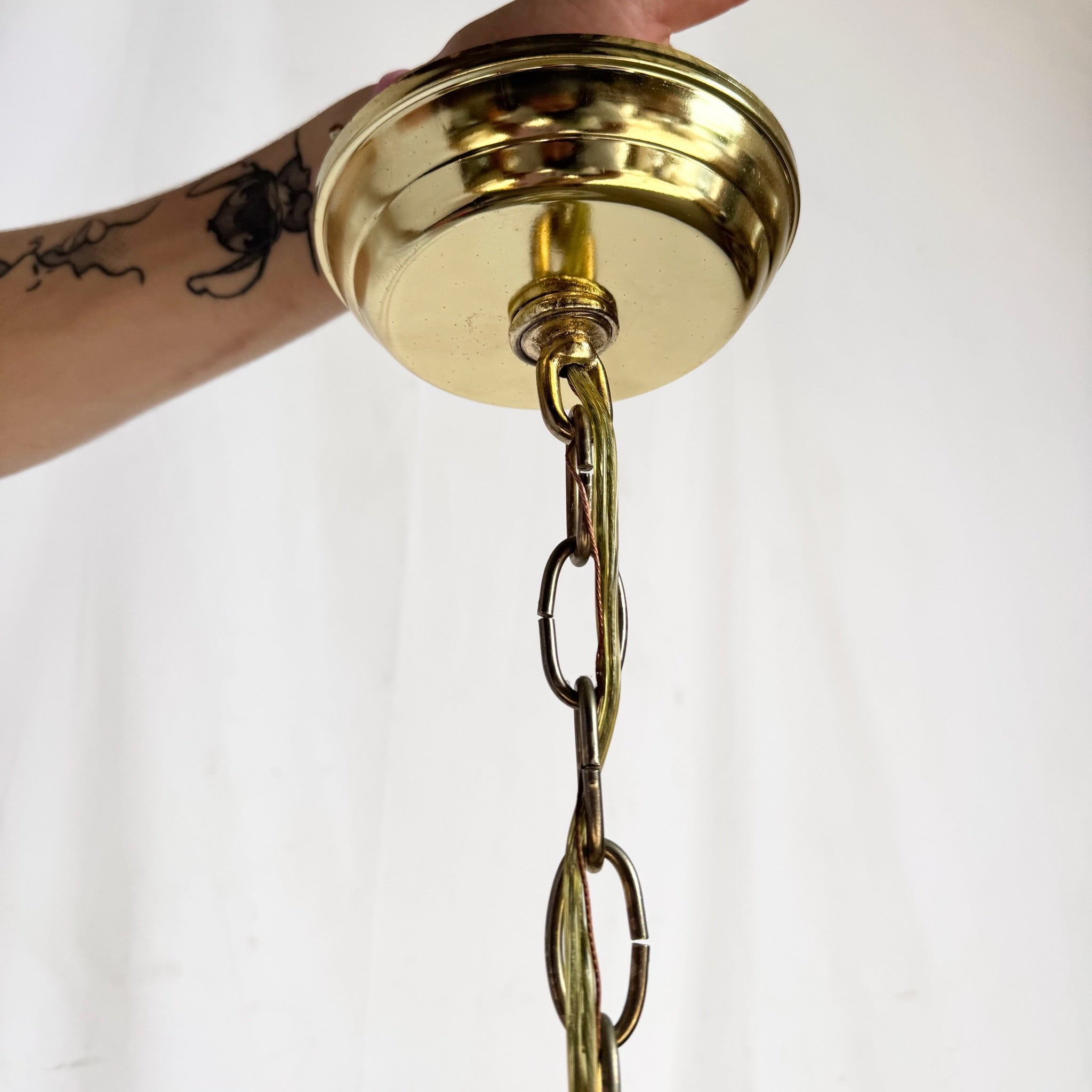 Art Deco Two Tear Lucite Chandelier