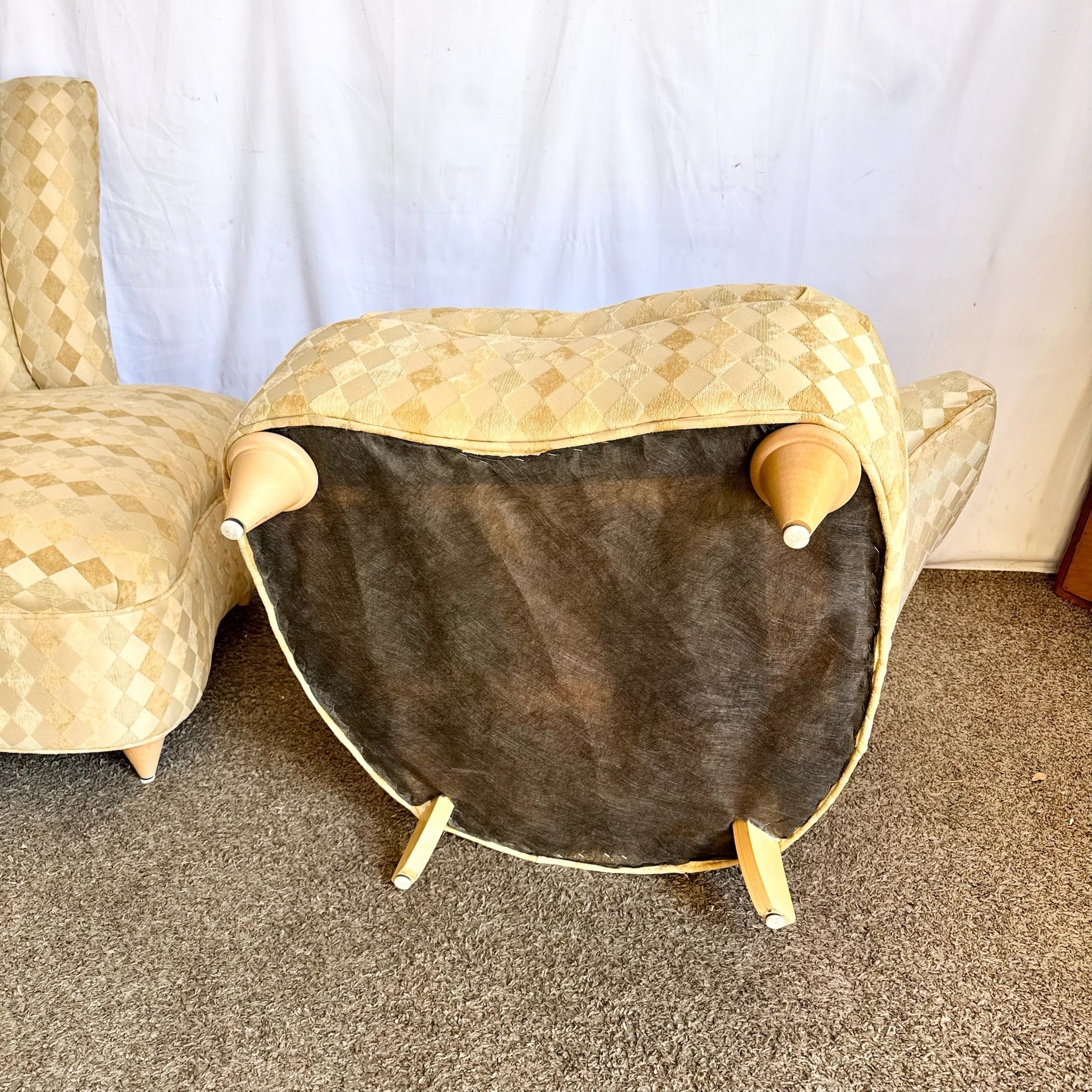 Postmodern Ascending Clam Shell Lounge Chairs - A Pair