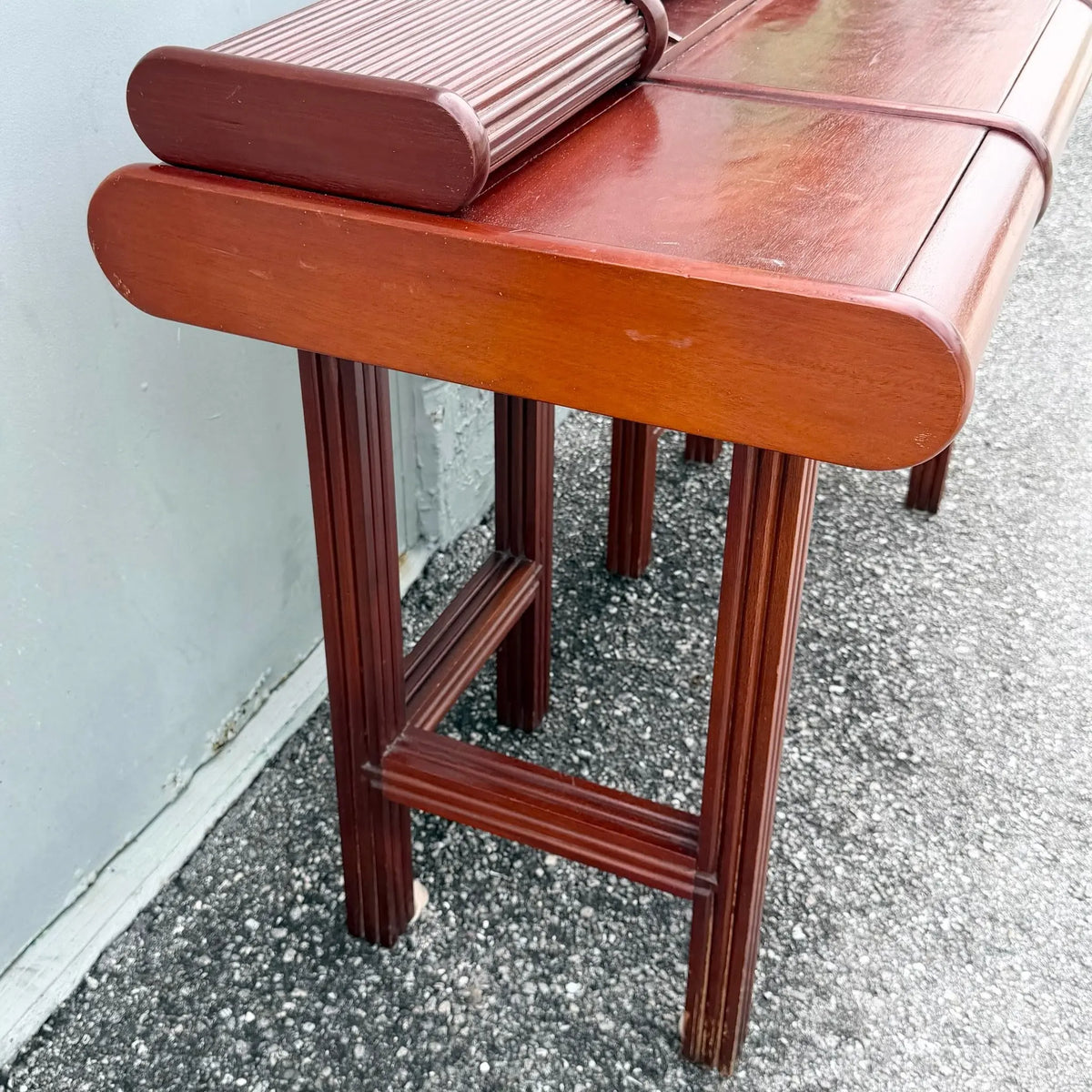 1980s Italian Roll Top Desk by Umberto Asnago & Franco Pozzi for Giorgetti Dolphin & Flamingo