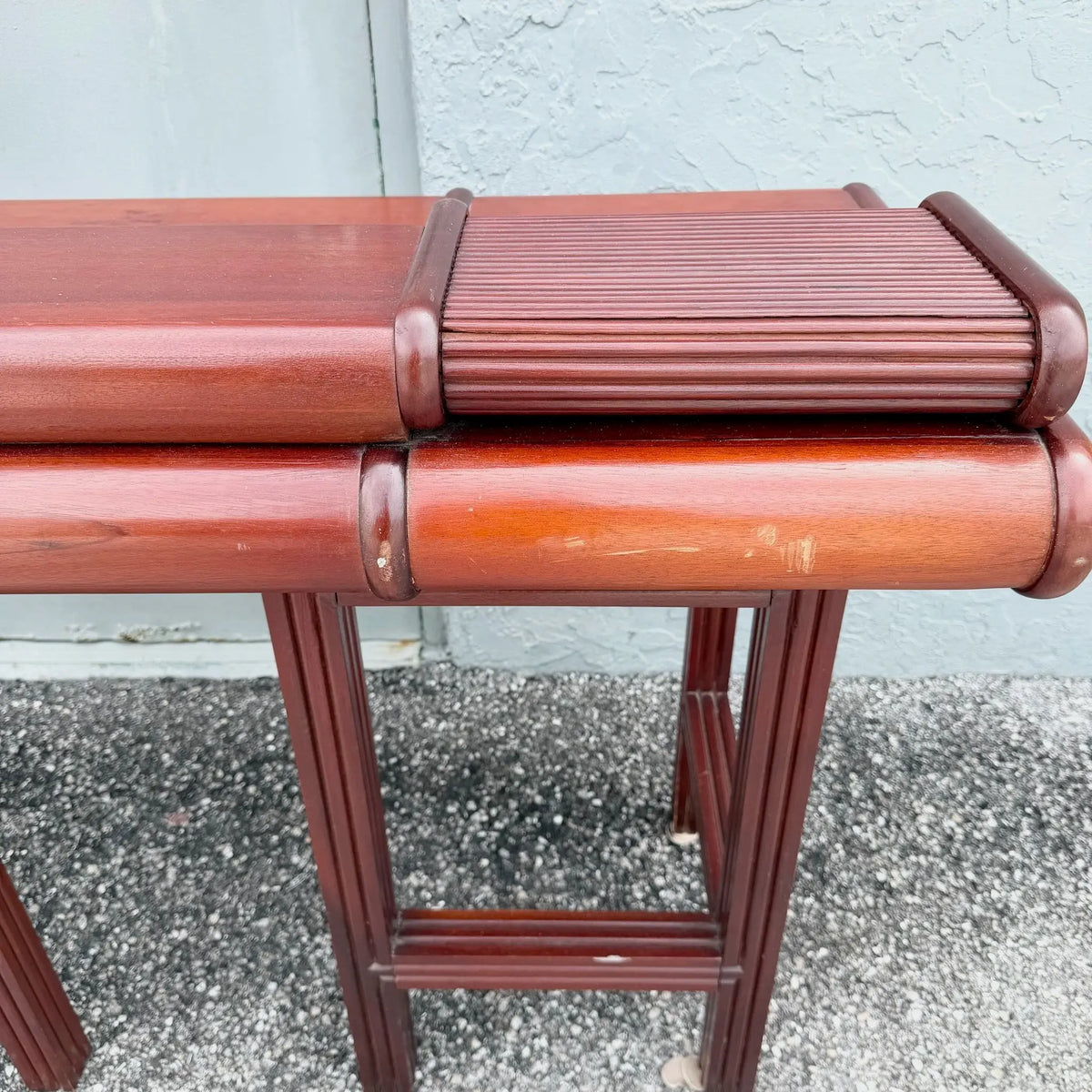 1980s Italian Roll Top Desk by Umberto Asnago & Franco Pozzi for Giorgetti Dolphin & Flamingo