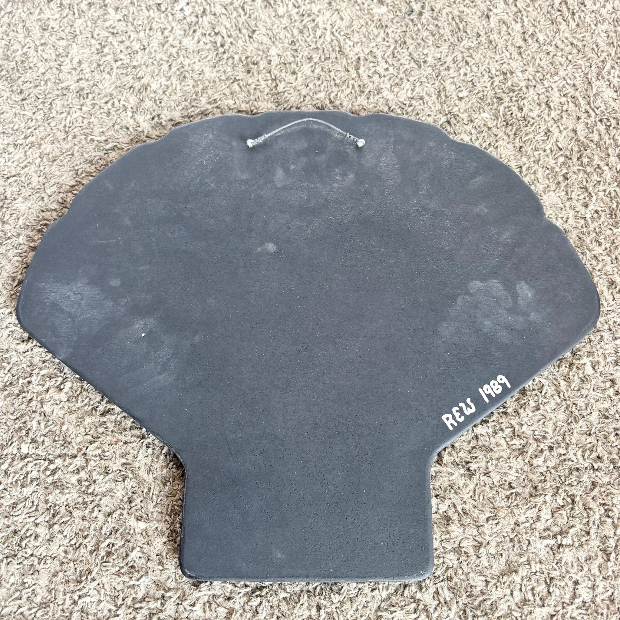 Postmodern Stain Glass Clam Shell Wall Mirror