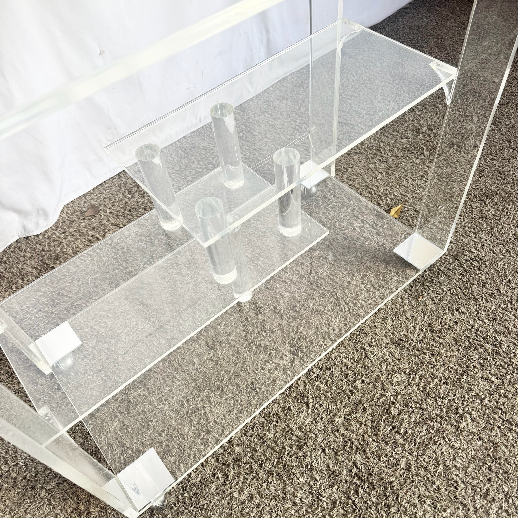 1980s Postmodern Lucite Bar Cart