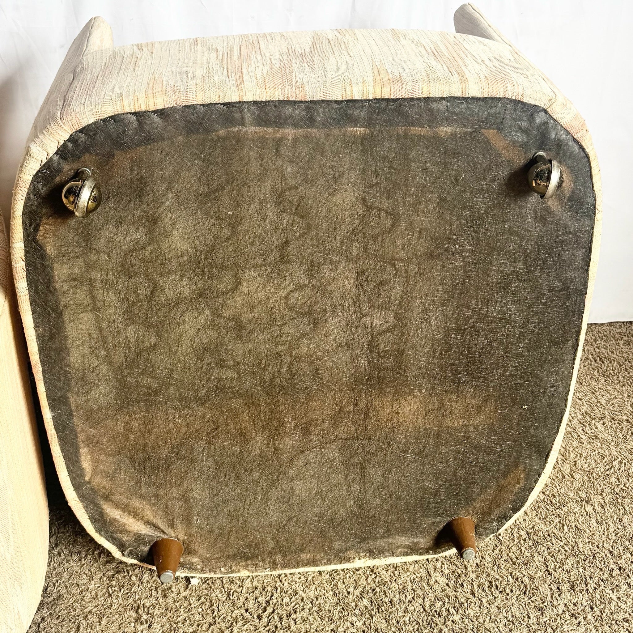 Postmodern Light Pink Sculpted Lounge Chairs by Carson’s - A Pair