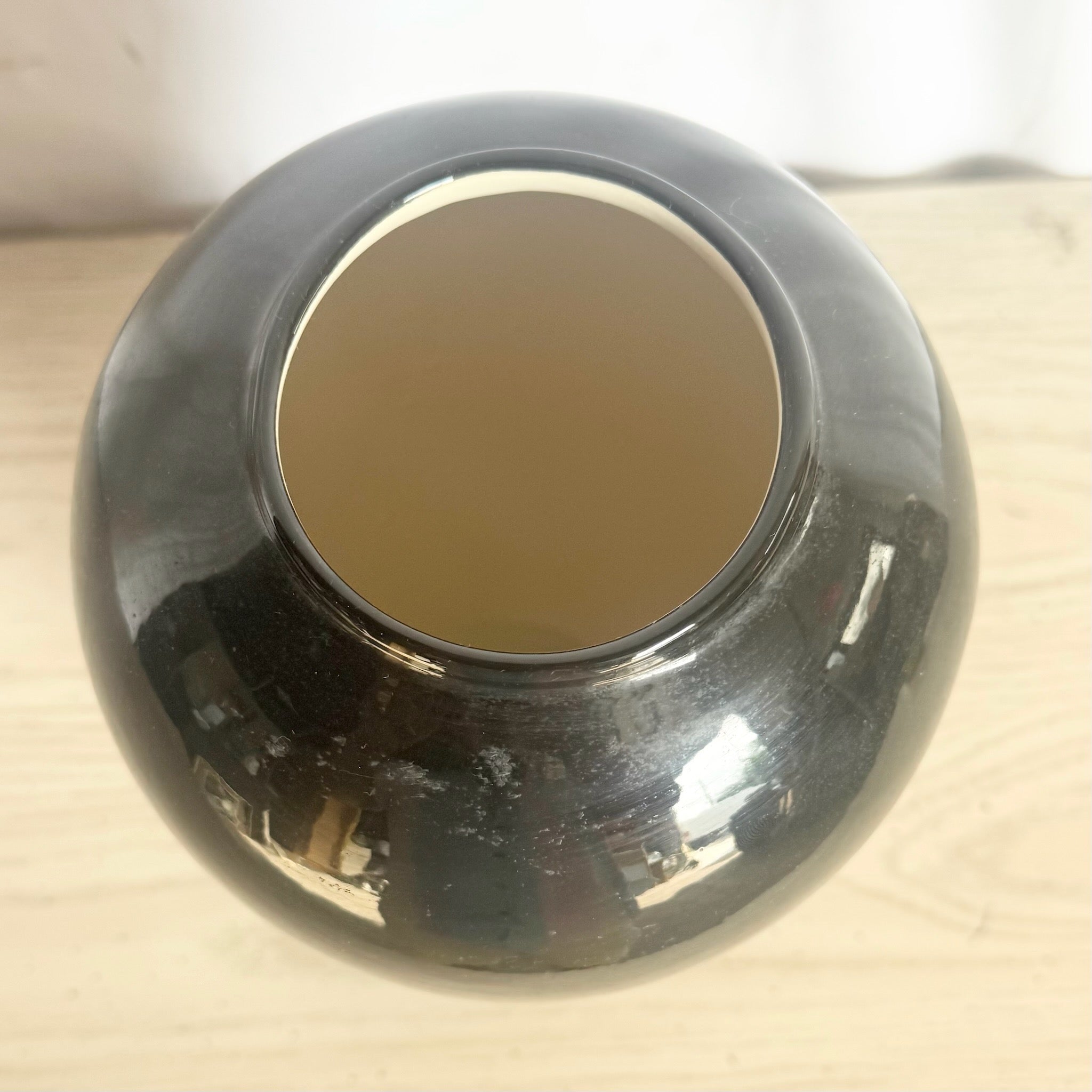 1989 Black and White and Red Sgraffito Pottery Vase by the Curras Brothers