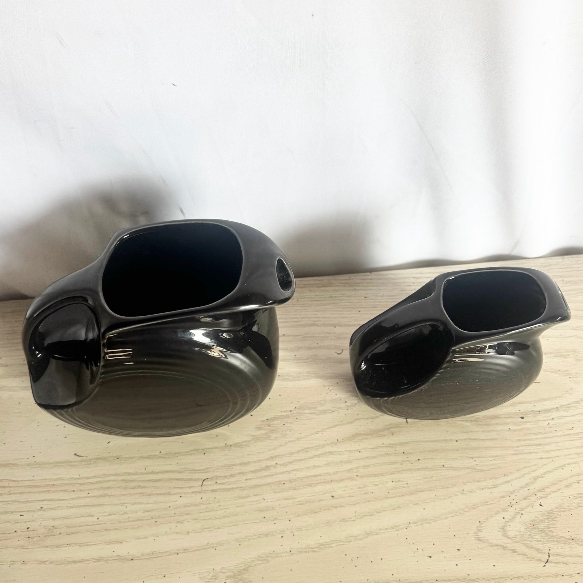 Vintage Art Deco Fiesta Ware Disk Pitchers - Set of 2