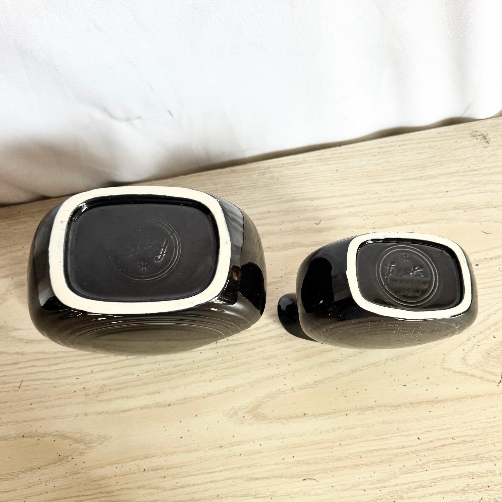 Vintage Art Deco Fiesta Ware Disk Pitchers - Set of 2