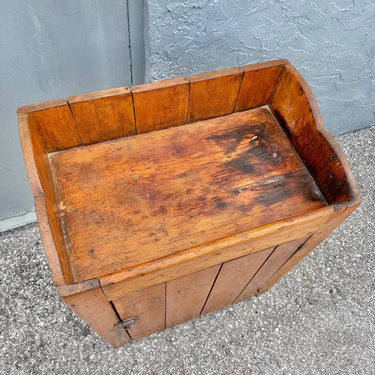Antique Rustic Storage Cabinet / Cupboard Dolphin & Flamingo