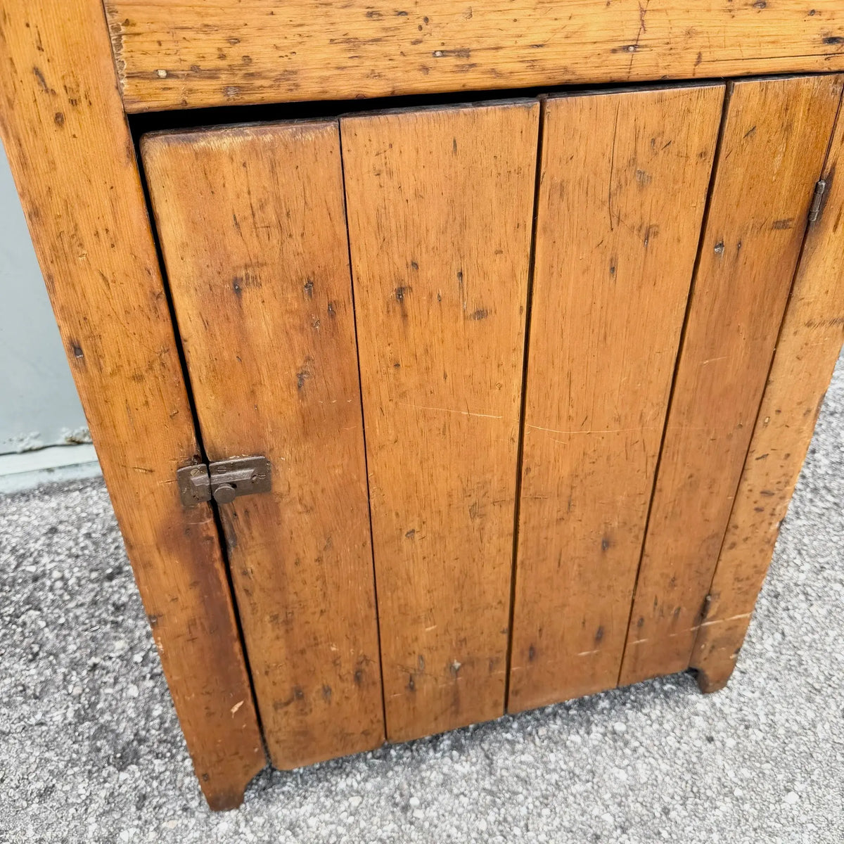 Antique Rustic Storage Cabinet / Cupboard Dolphin & Flamingo