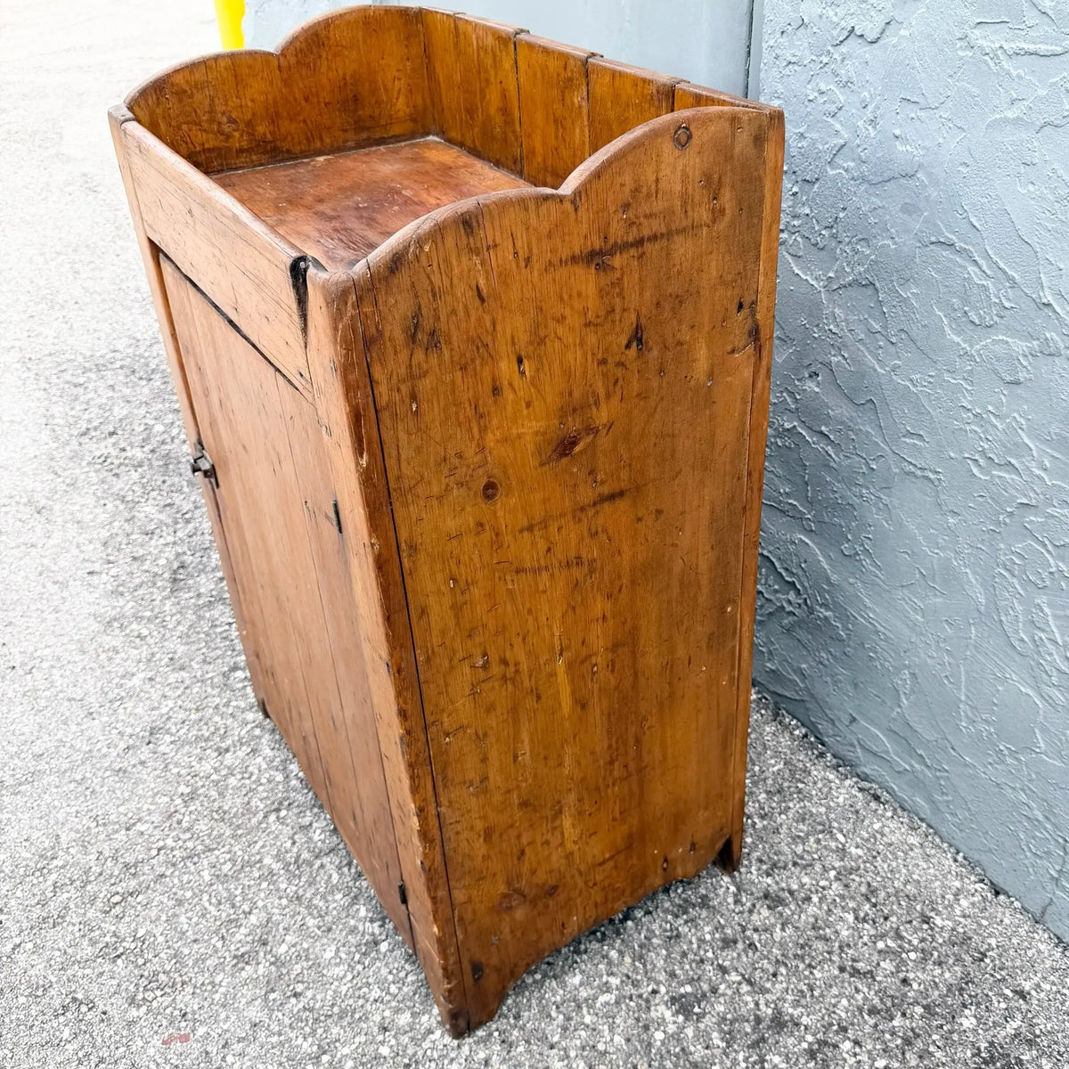 Antique Rustic Storage Cabinet / Cupboard Dolphin & Flamingo