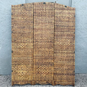 Boho Chic Wicker Room Divider Screen - 3 Panels Dolphin & Flamingo